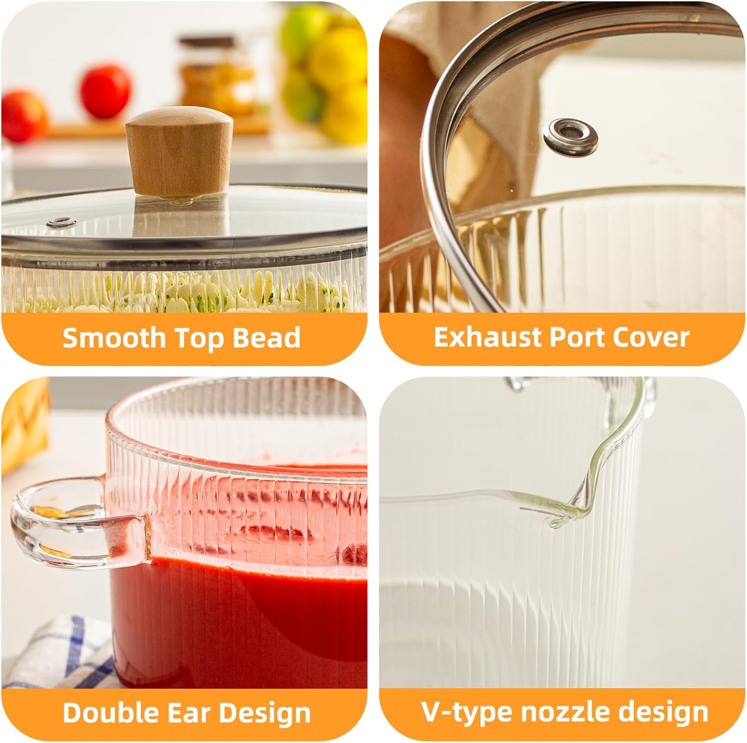 Versatile 2-Piece Heat-Resistant Saucepan Set for Cooking