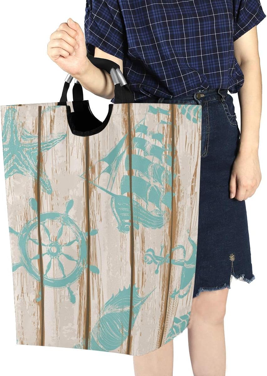 Collapsible Laundry Hamper with Durable Handles