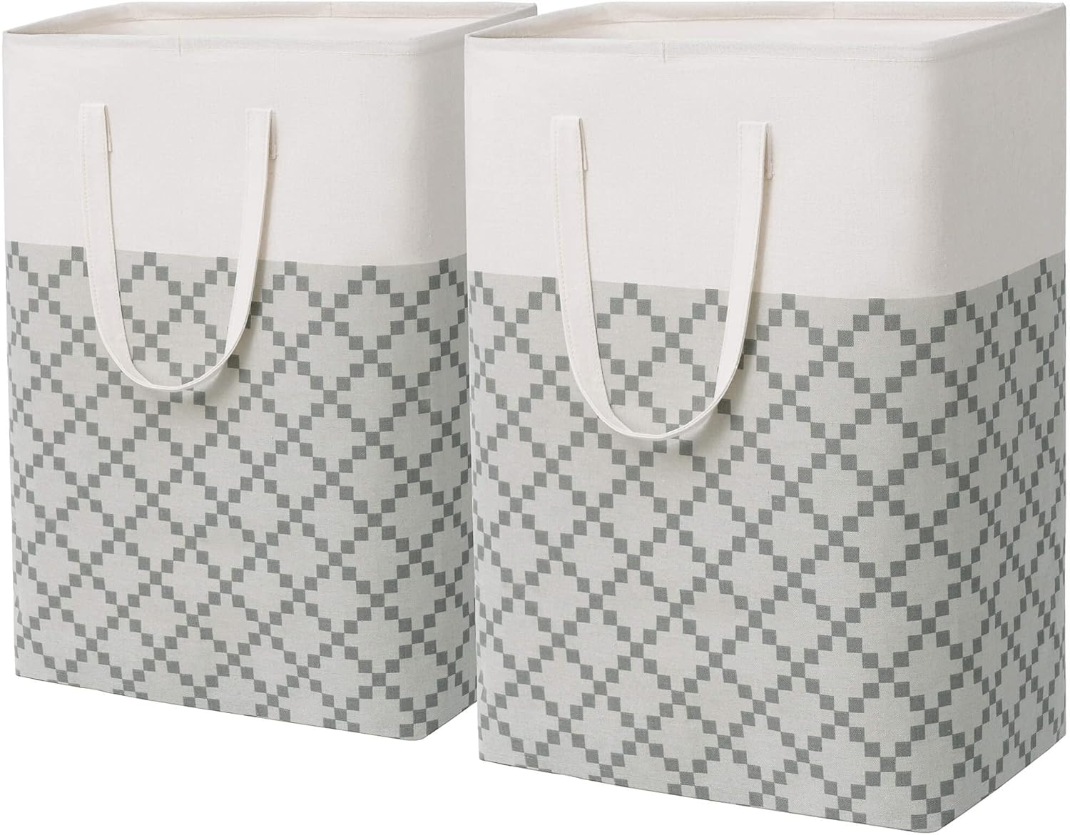 Stay Stylish Space-Saving 2-Pack Laundry Basket