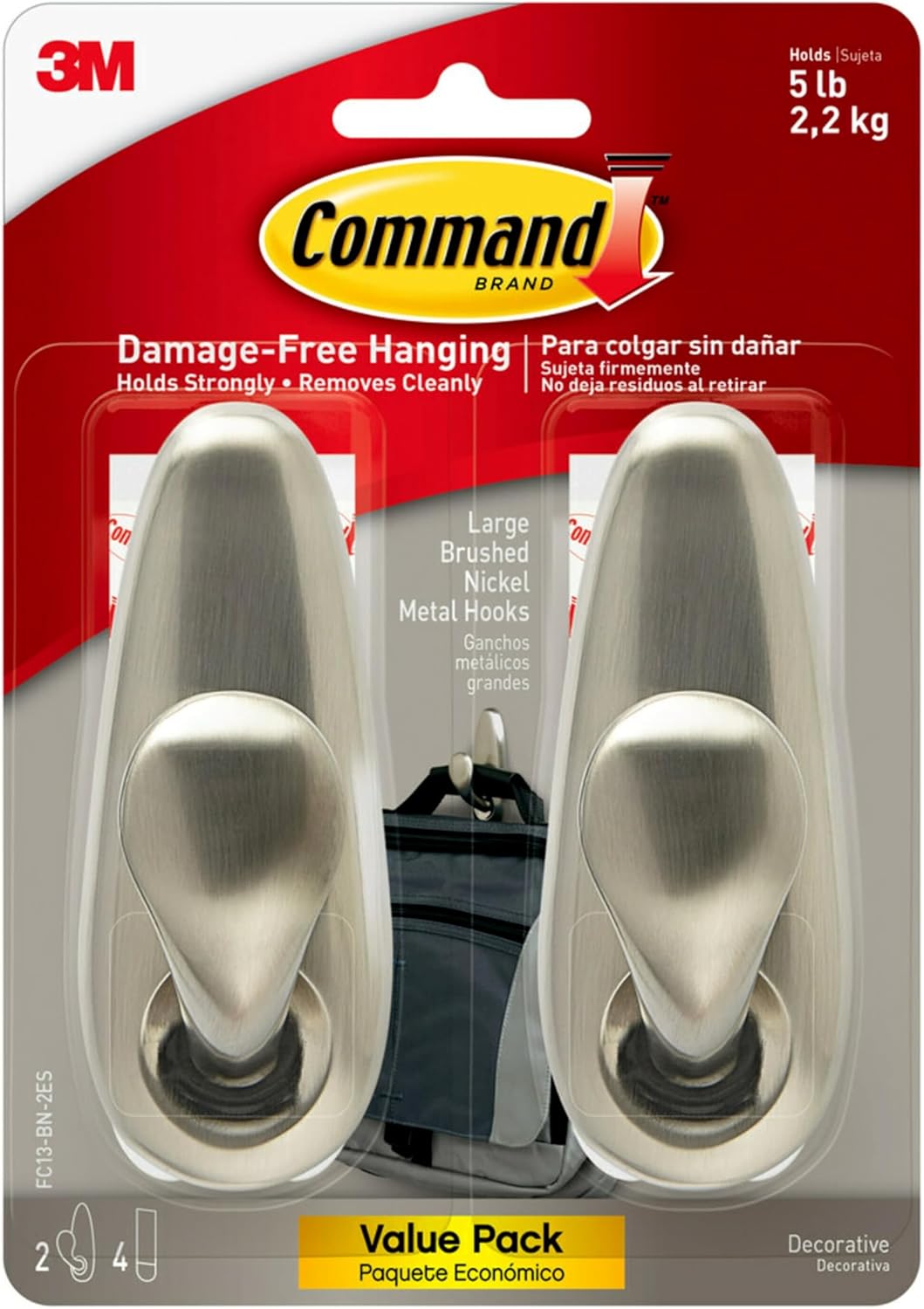 Command 5 LB Large Metal Hooks