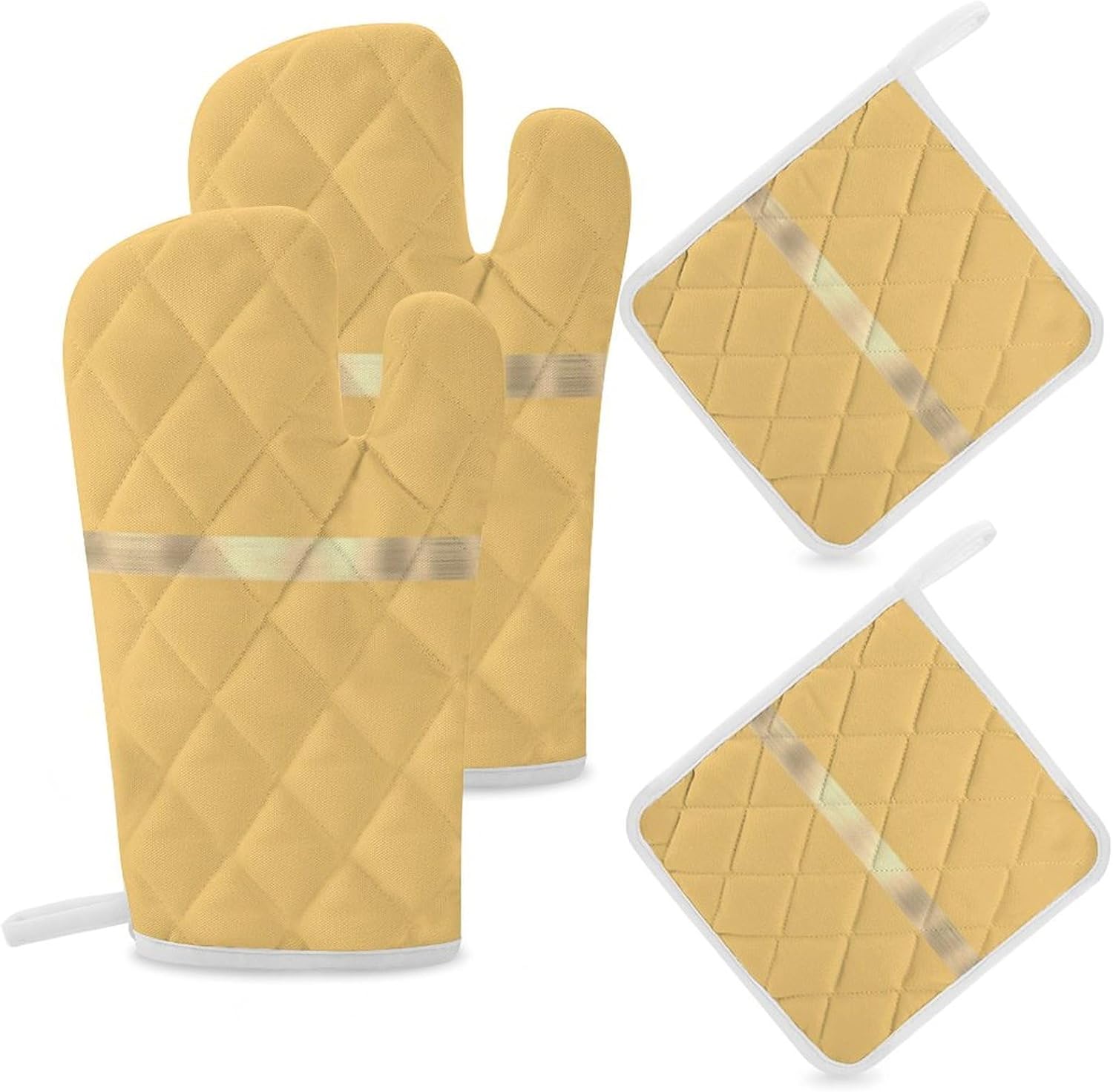 Curdesi Oven Mitts Pot Holders Set Heat-Resistant Durable Kitchen Essentials
