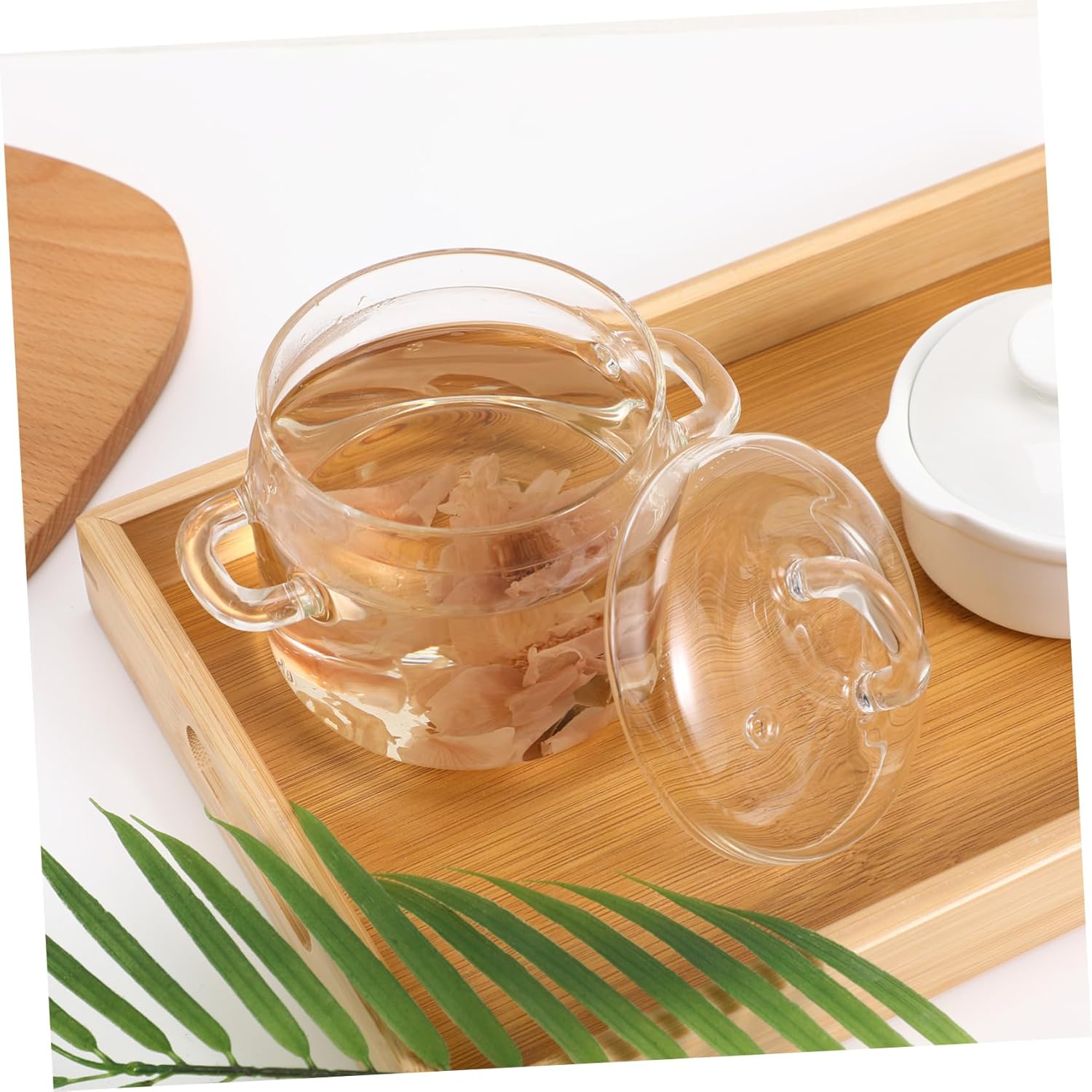 700ml Clear Glass Saucepan with Lid - Perfect for Pasta Noodles and Soups