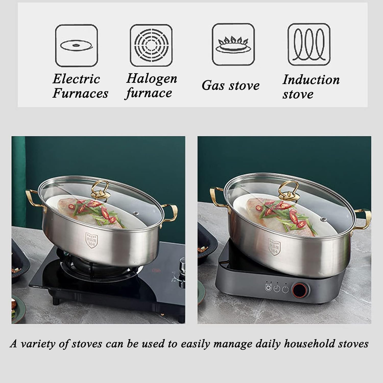 Stainless Steel Elliptical Roaster