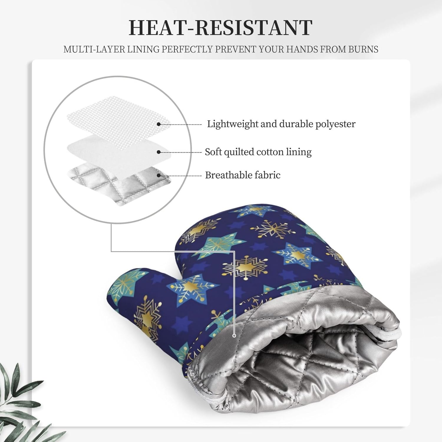 Happy Hanukkah Silicone Oven Mitts