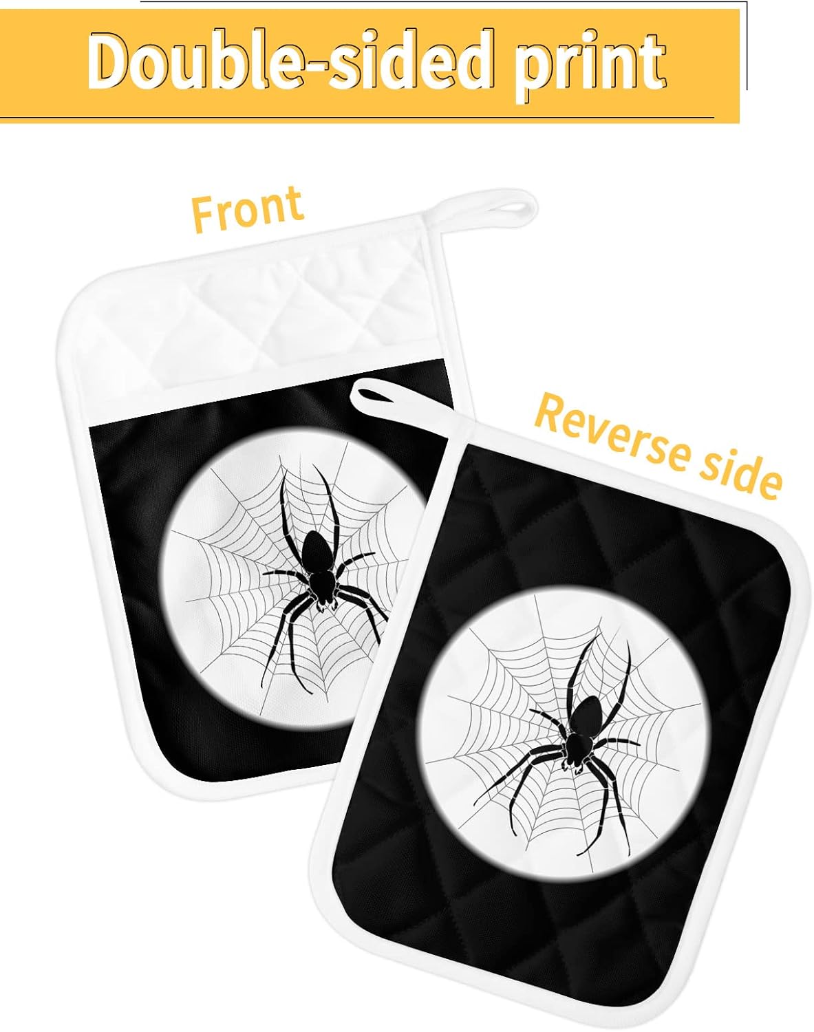 Scare Up Some Laughs - Halloween Cobweb Pot Holder Set 5-Pack