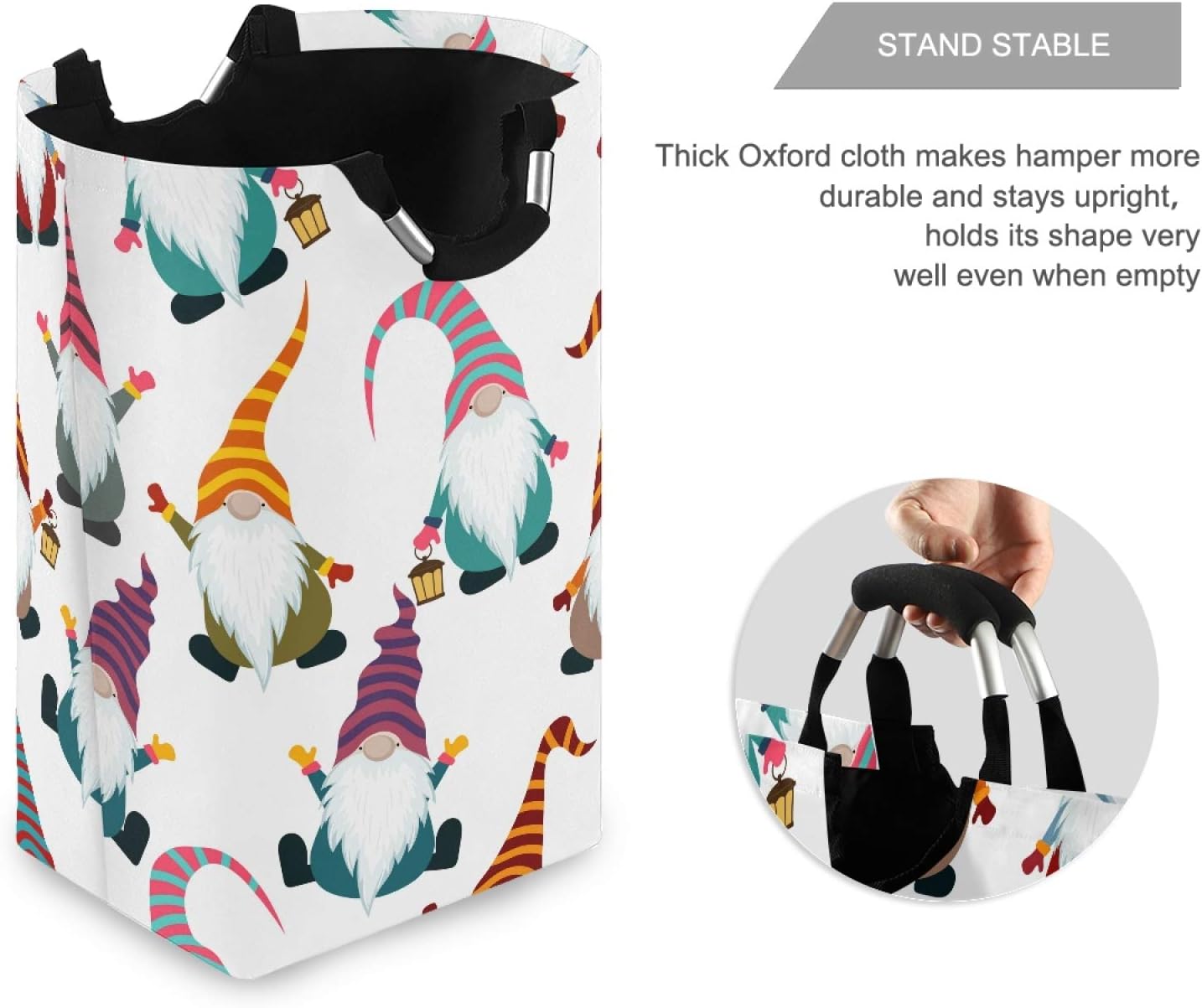 Susiyo Christmas Gnomes Collapsible Laundry Basket