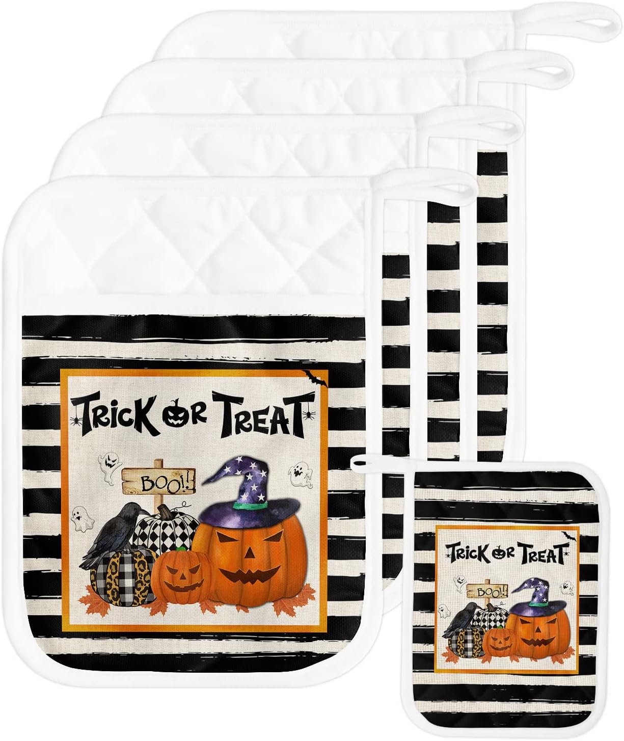 Halloween Spooky 5-Pack Pot Holder Set