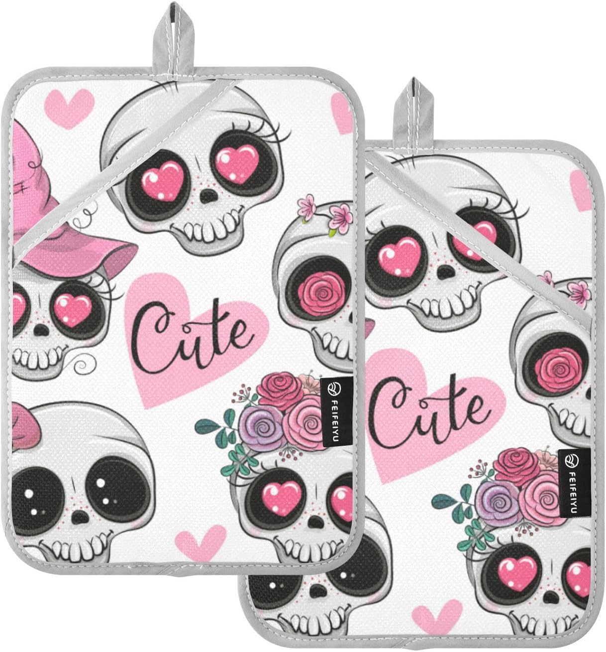 Halloween Spooky 2 Piece Pot Holder Set Perfect for Cooking Halloween