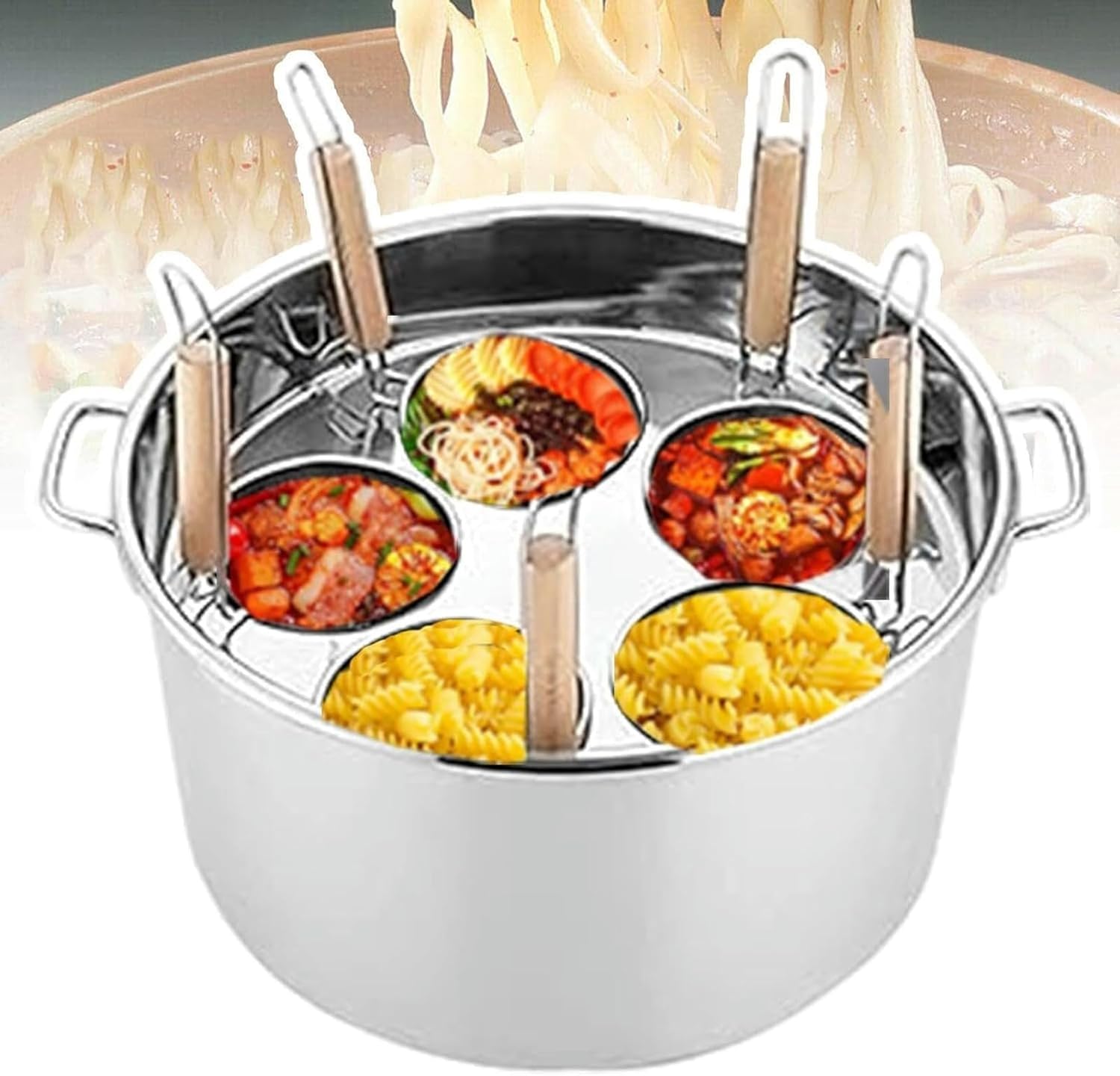 Wzglod Commercial Hot Pot Pasta Cookware 5 Holes