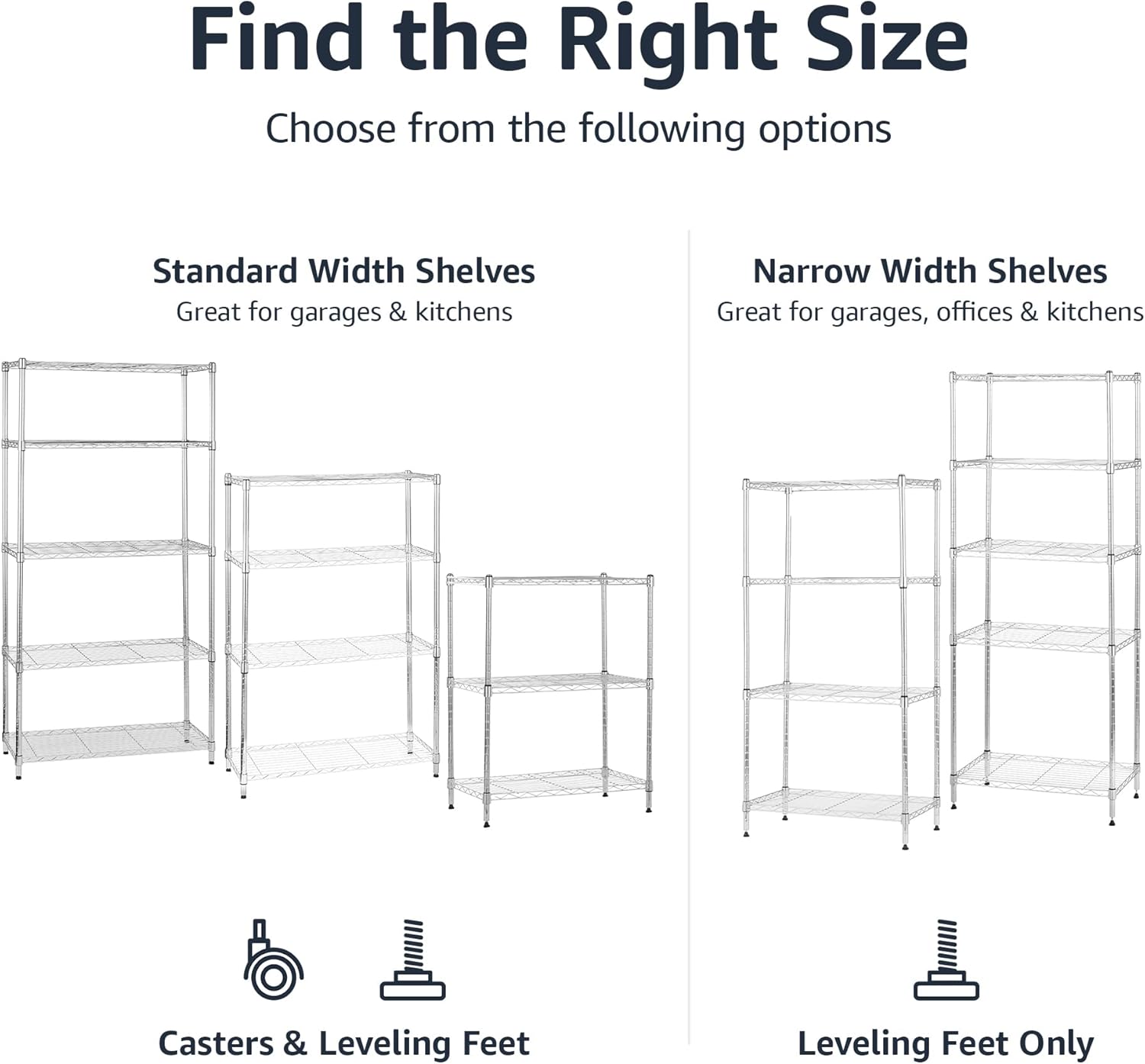 5-Shelf Adjustable Steel Storage Unit - Durable and Easy to Use