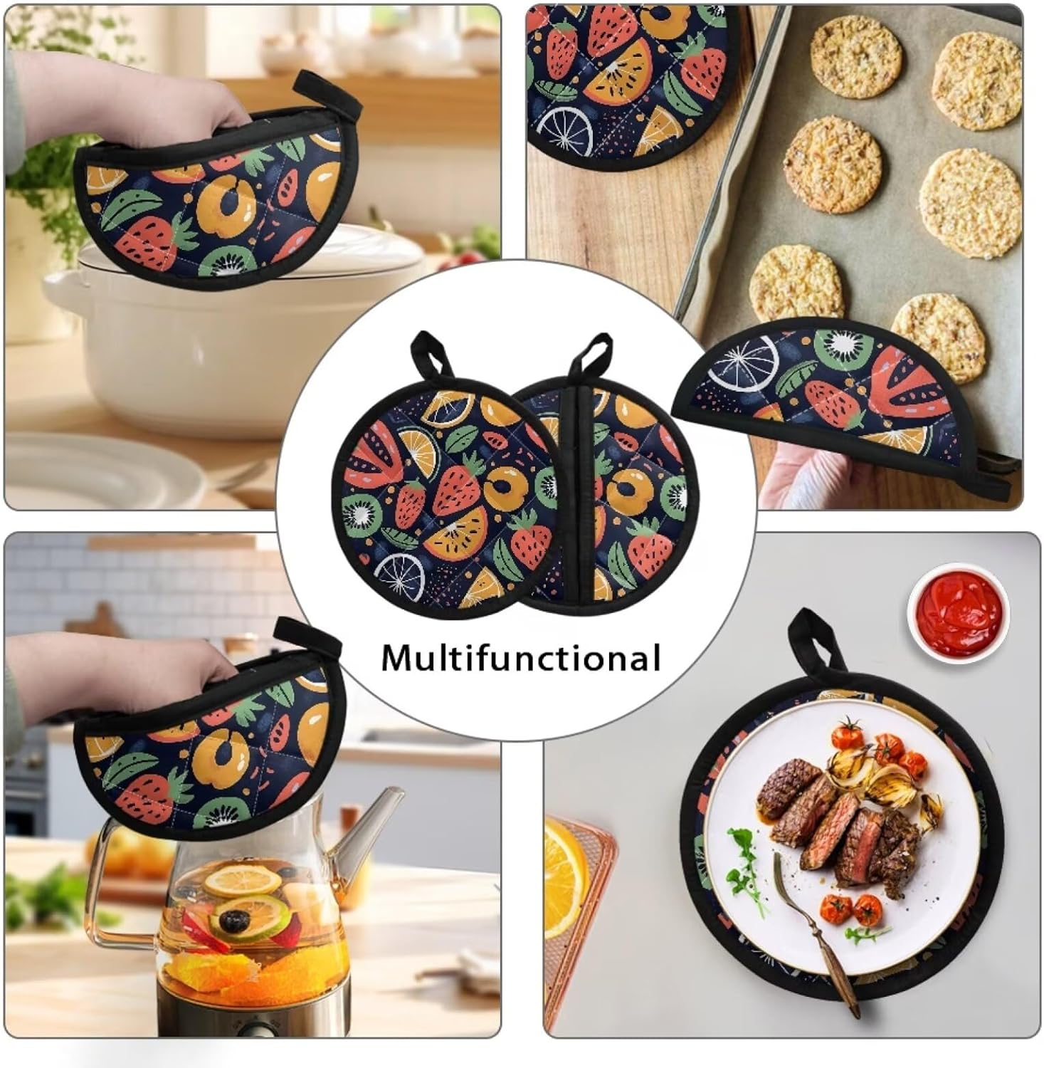 TODIYADDU Tangerine Mango Potholders