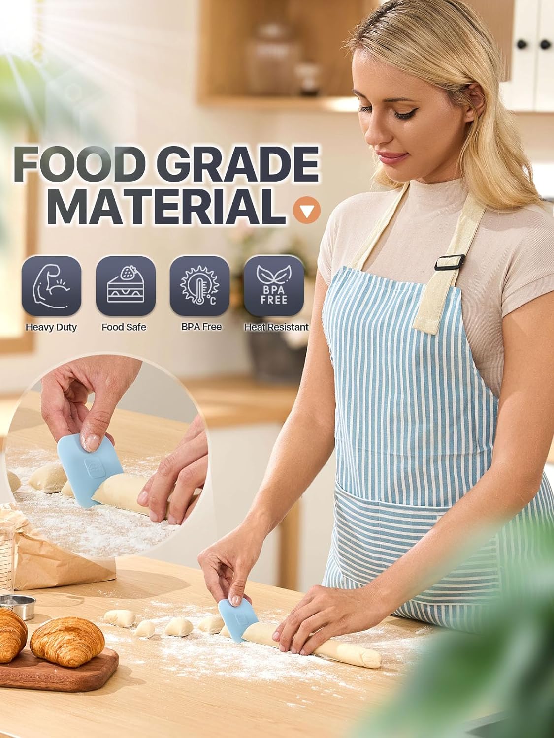 Compact Pan Scrape Set slip-resistant non-stick ergonomic