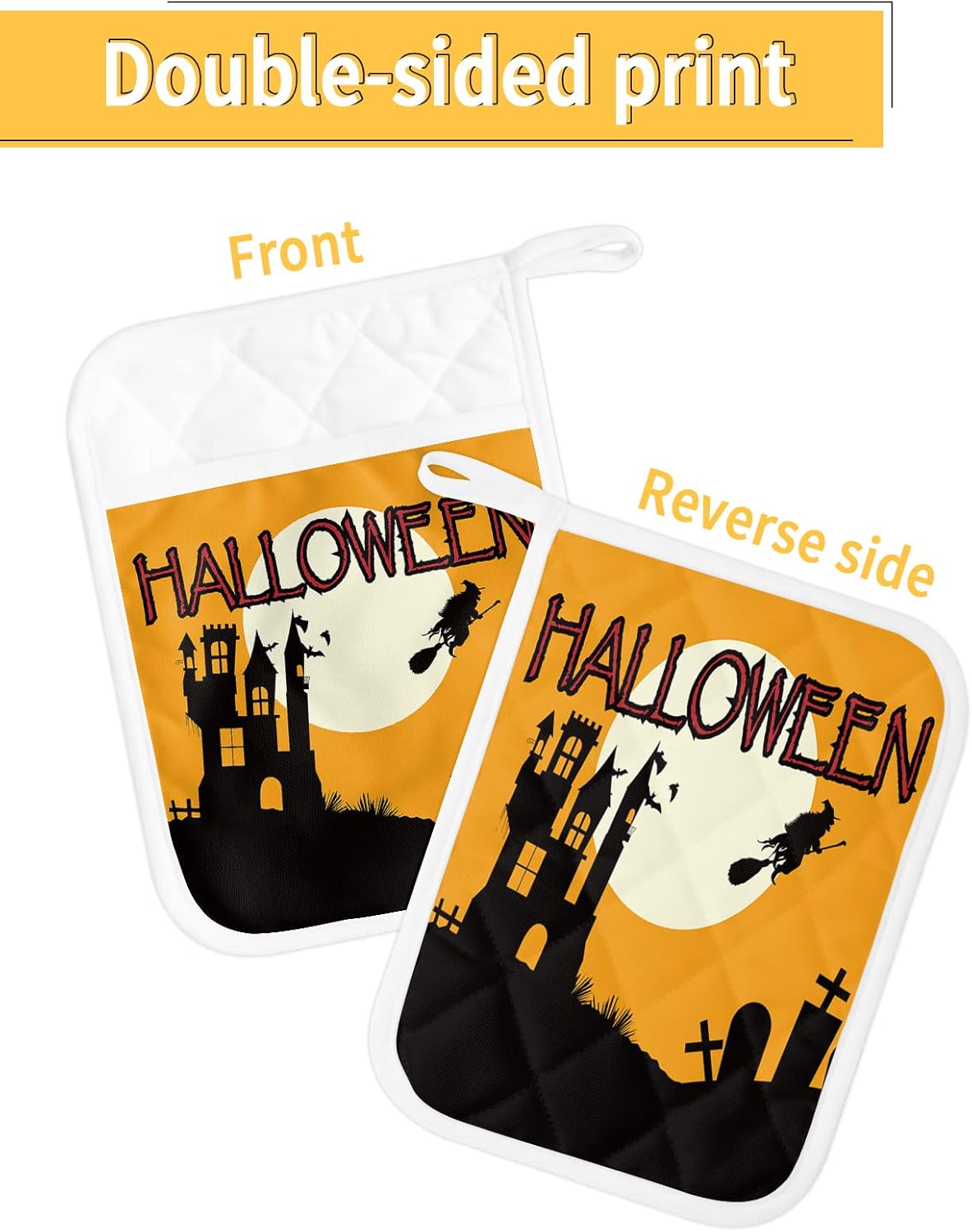 Halloween Night Pot Holders Set of 5