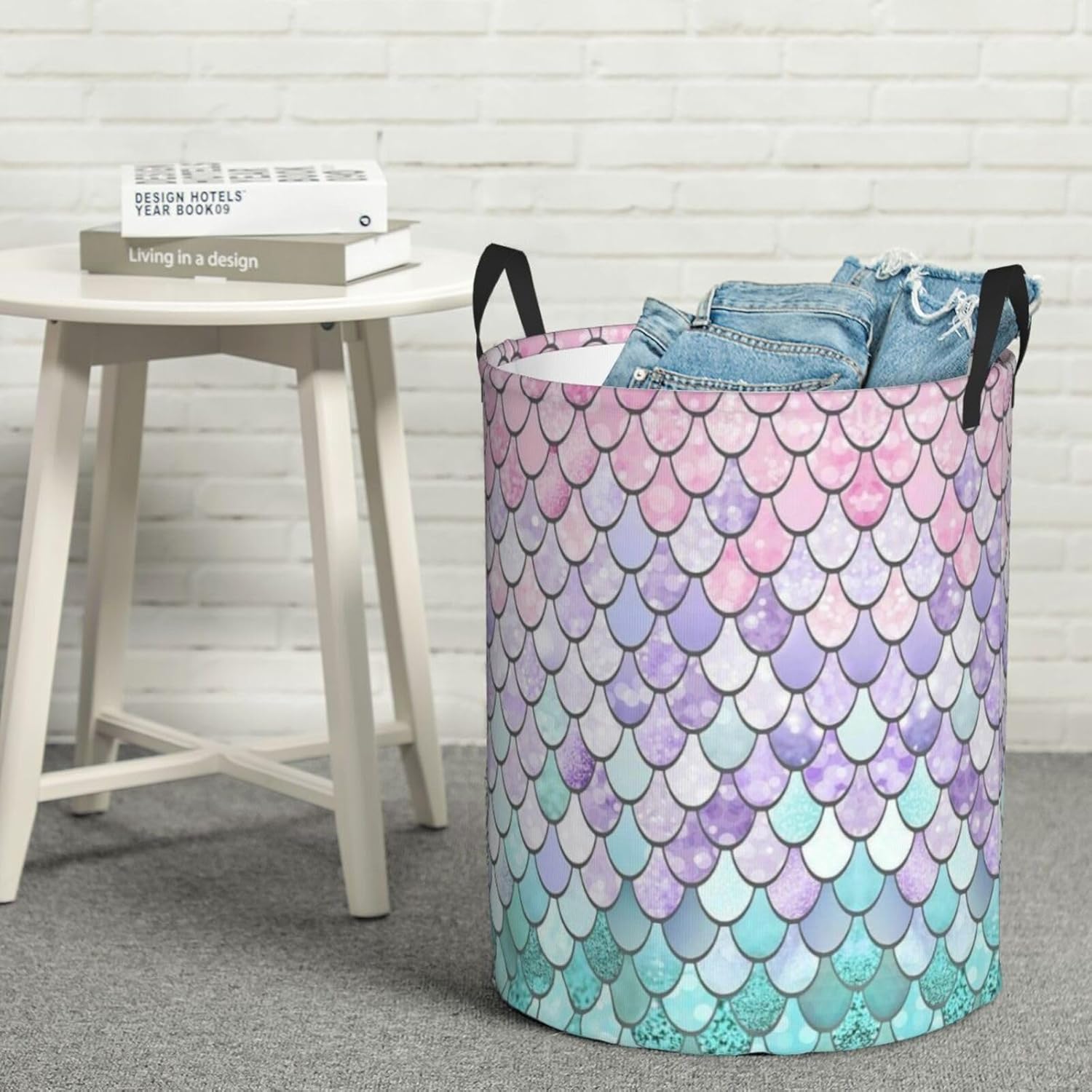 Mermaid Fish Scales Waterproof Laundry Hamper