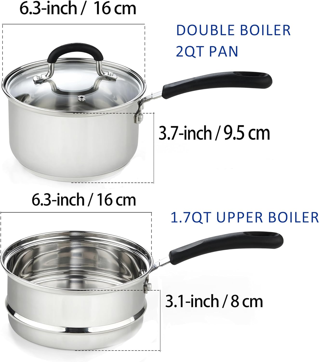 Cook N Home Perfect Double Boiler for Easy Melting Cleaning