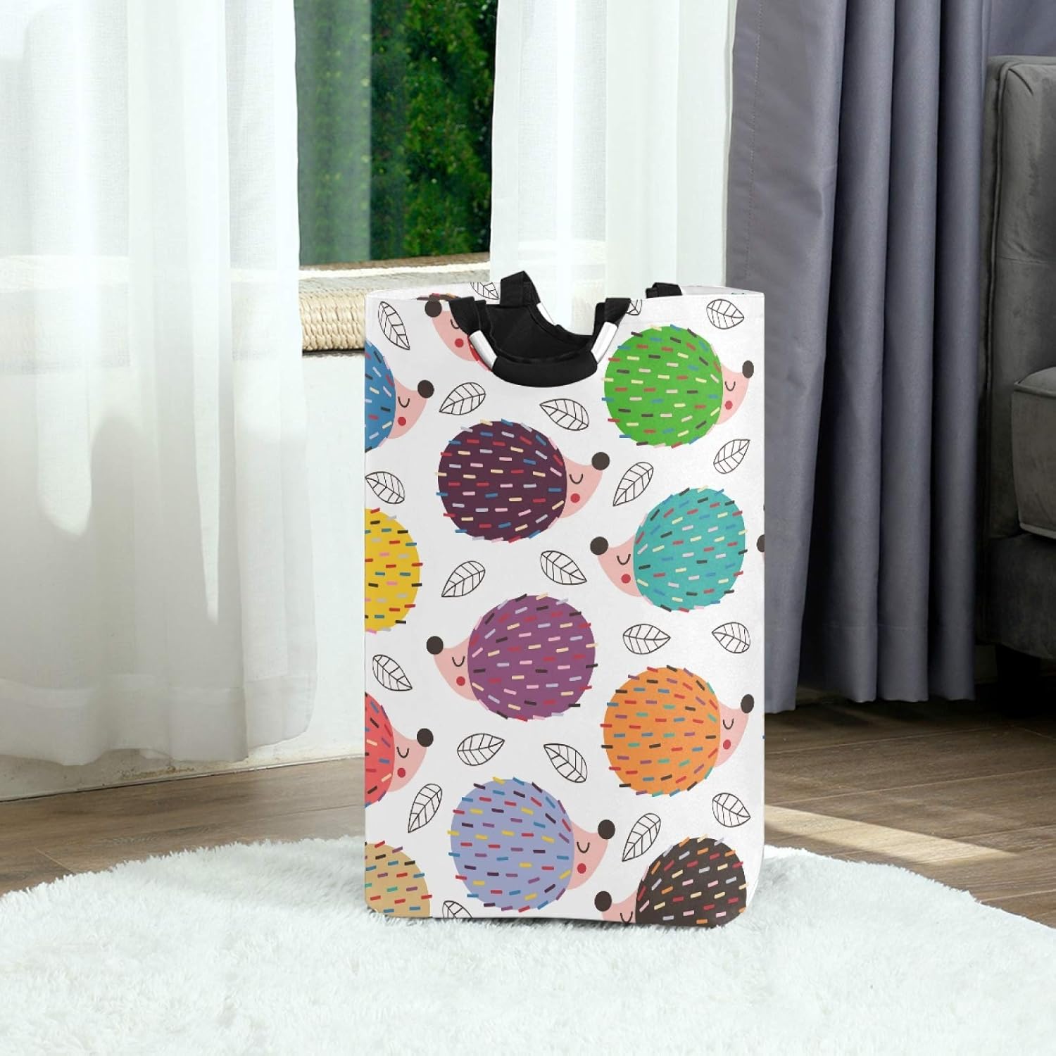 Susiyo Colorful Hedgehogs Foldable Laundry Basket 1