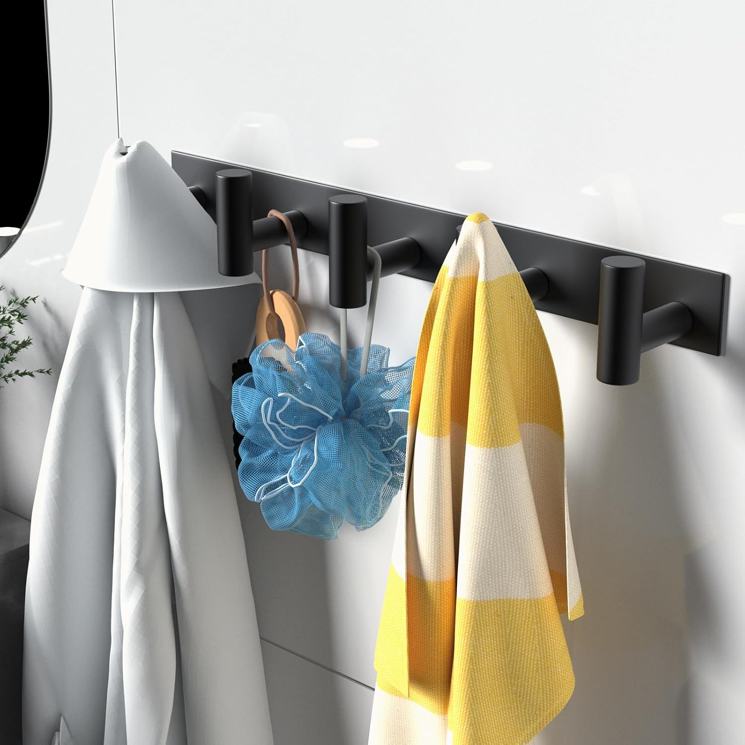 Spot-on 5-Hook Wall Hook for Coats Hats and Towels