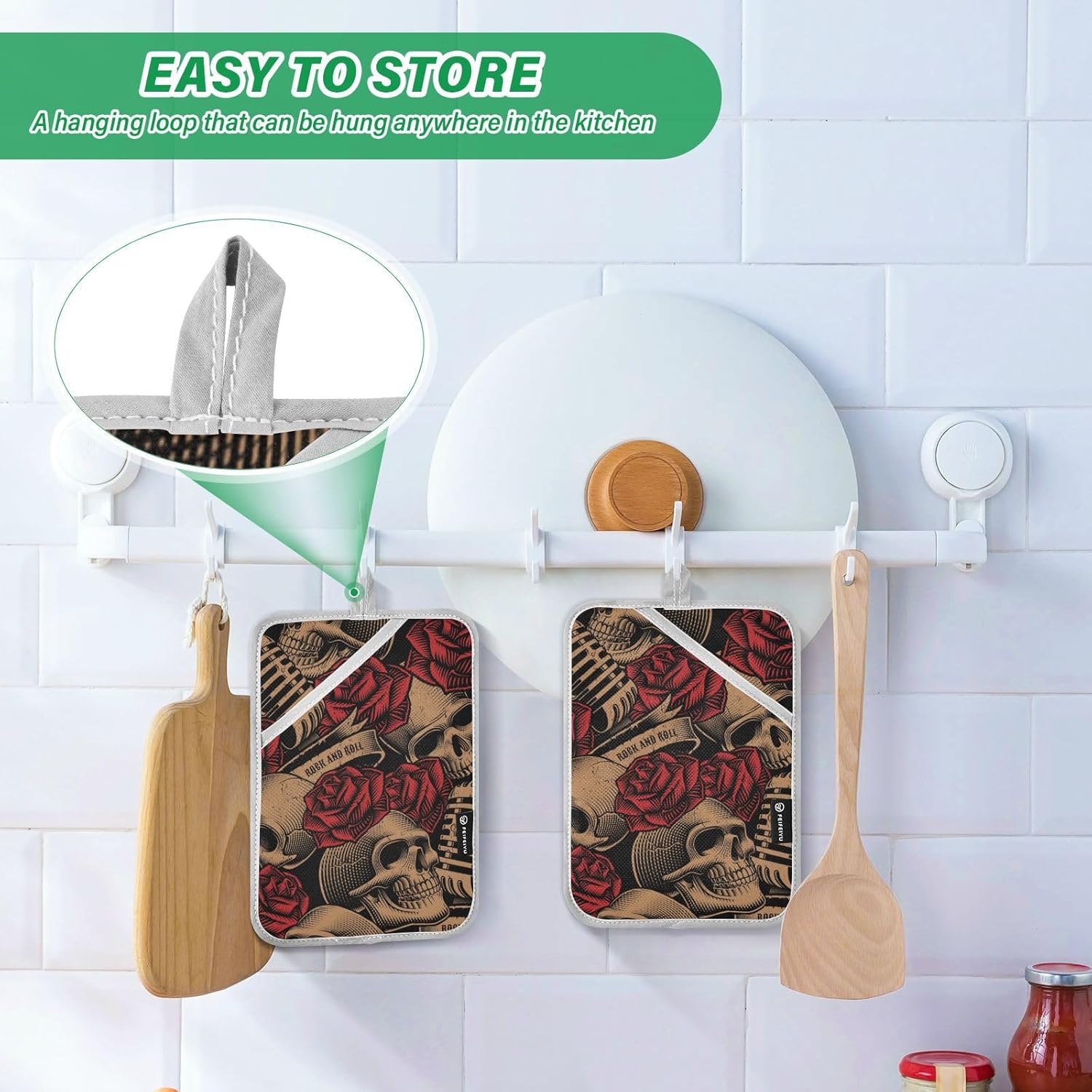 Personalized Skull Potholders from OURVII