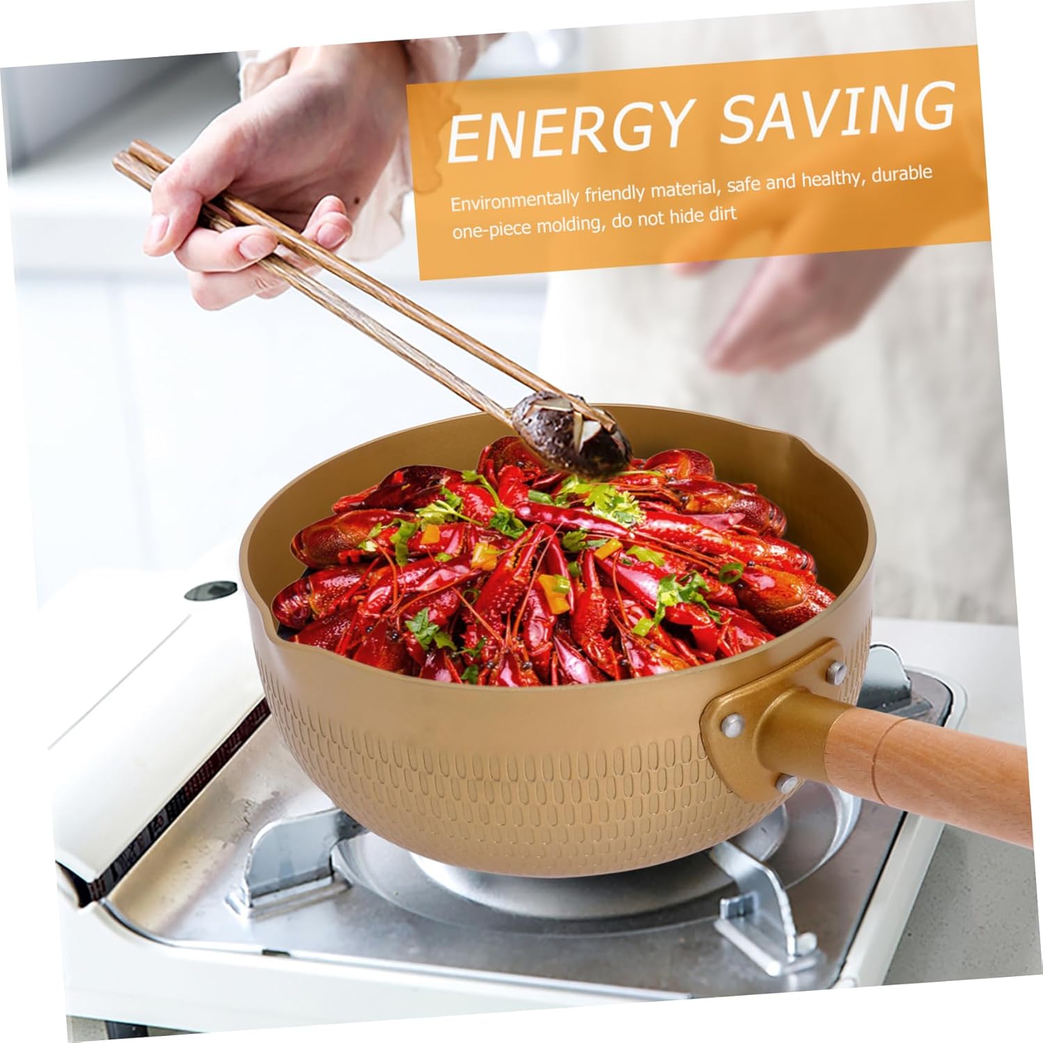 Galneck Snow Pan Small Pot Multi-functional Compact Cooking Pot