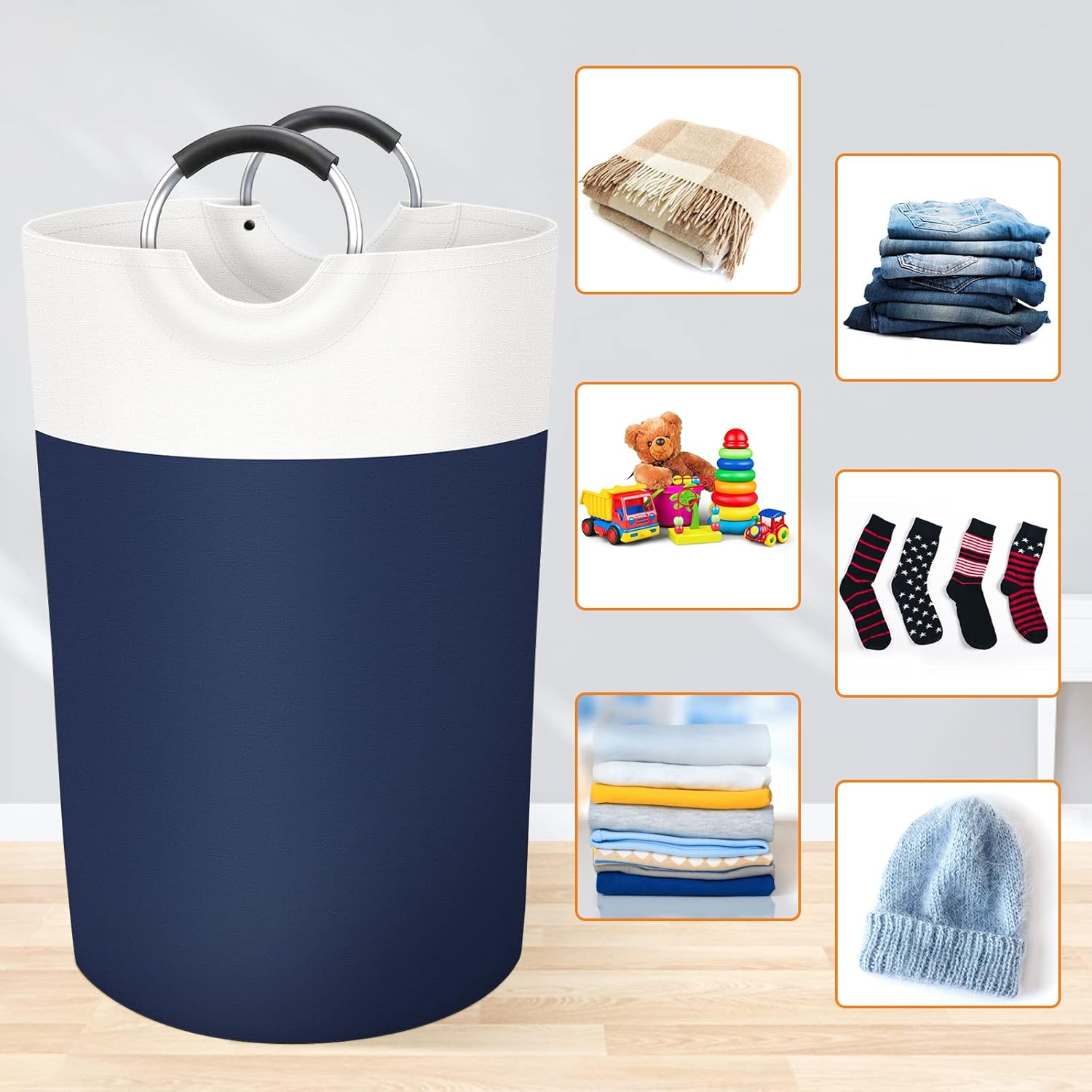 BlissTotes 115L Laundry Basket - Eco-Friendly Durable