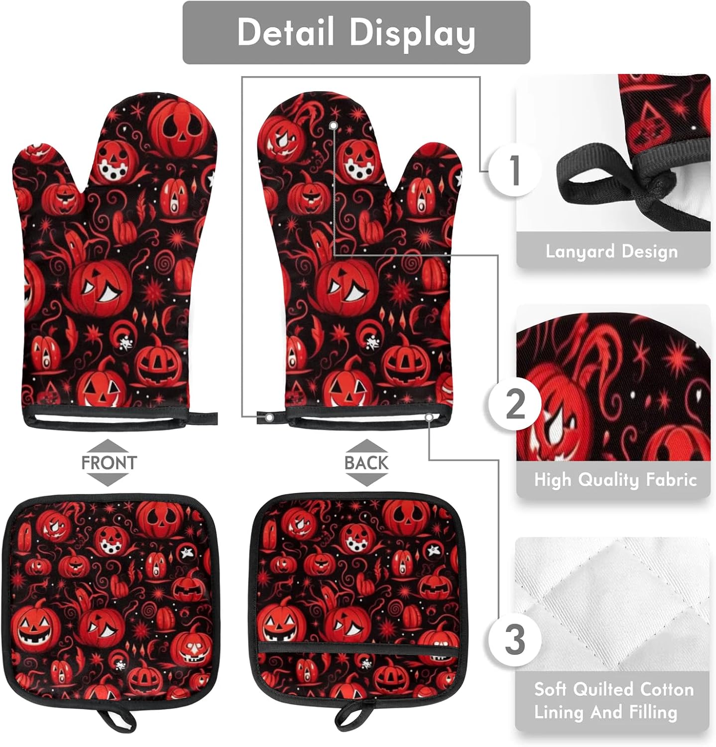 Secure Heat-Resistant Gloves for Halloween Treats
