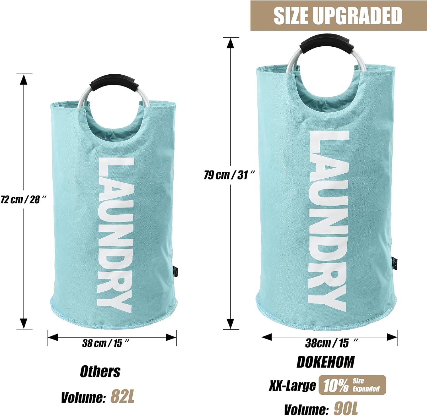 Big Strong Smooth Large Foldable Laundry Basket for Home