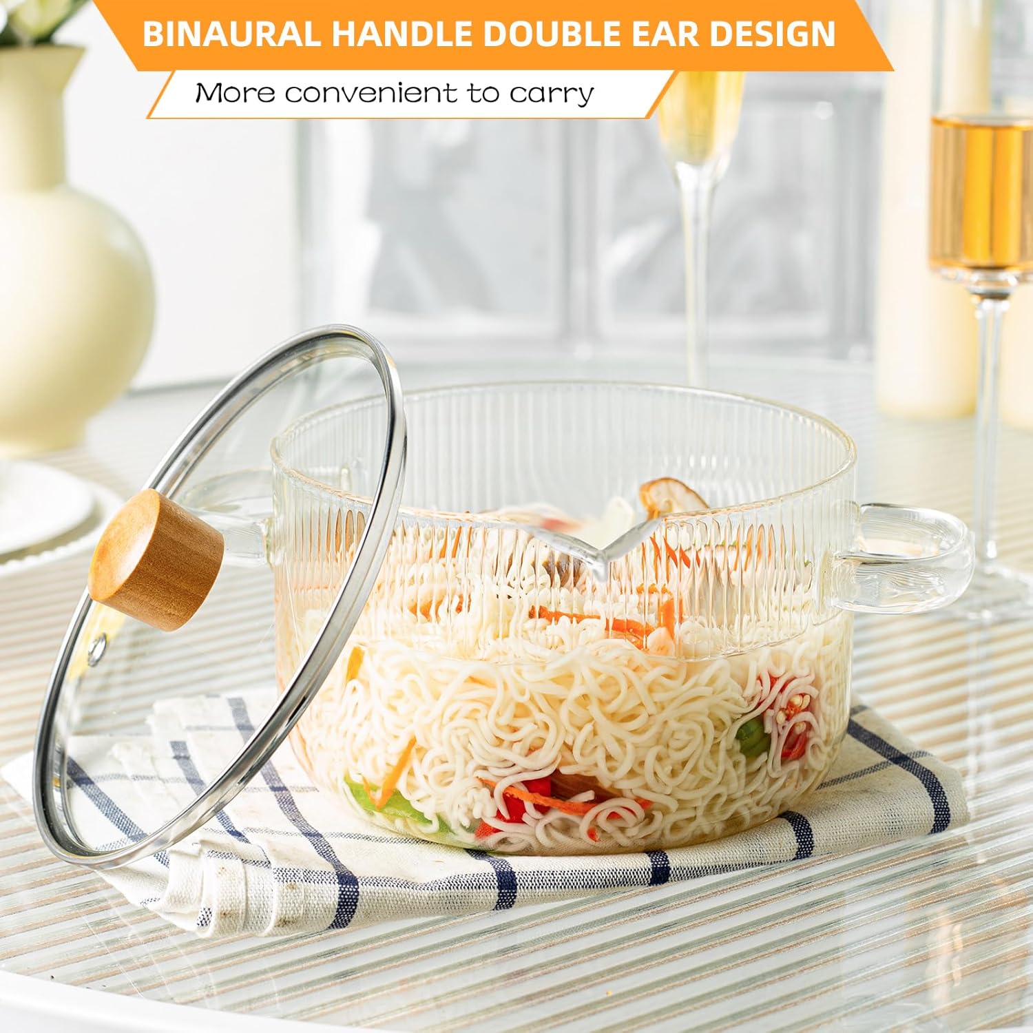 Versatile 2-Piece Heat-Resistant Saucepan Set for Cooking
