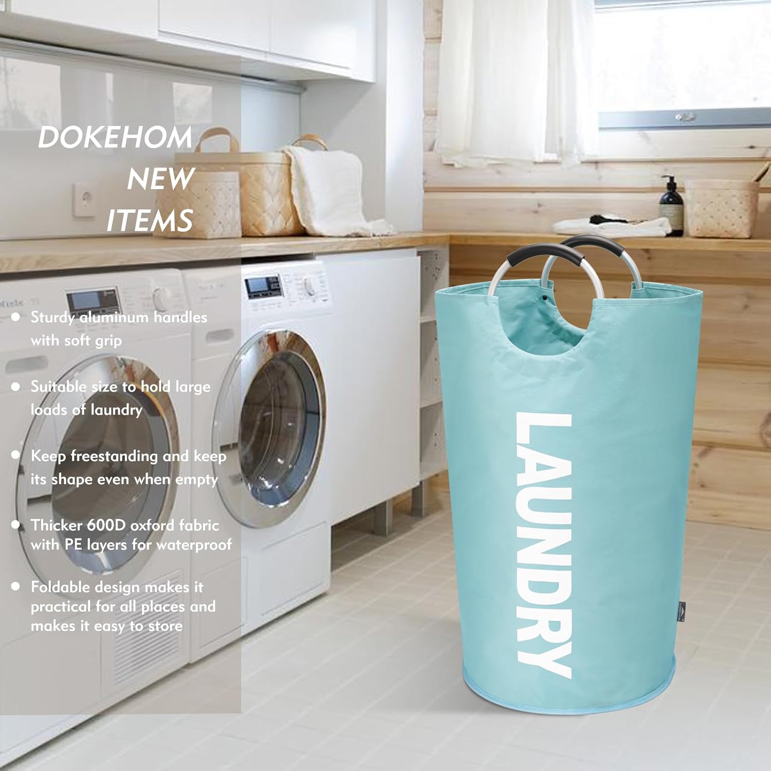 Big Strong Smooth Large Foldable Laundry Basket for Home