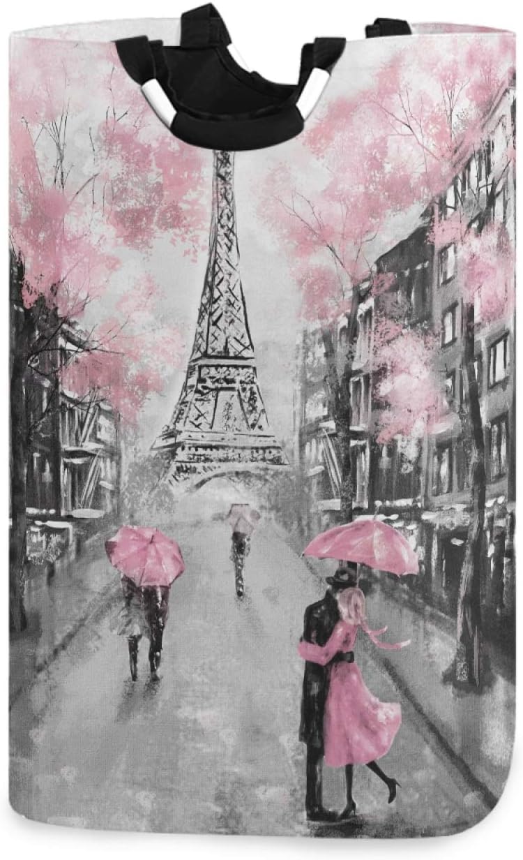 Stylish Eiffel Tower Laundry Hamper Basket
