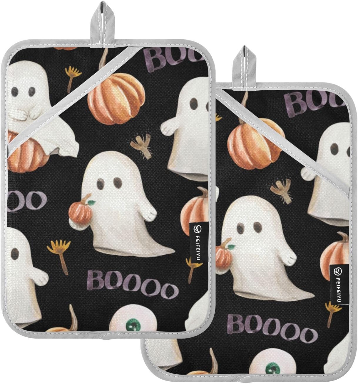 Cute Halloween Vintage Pot Holder Set