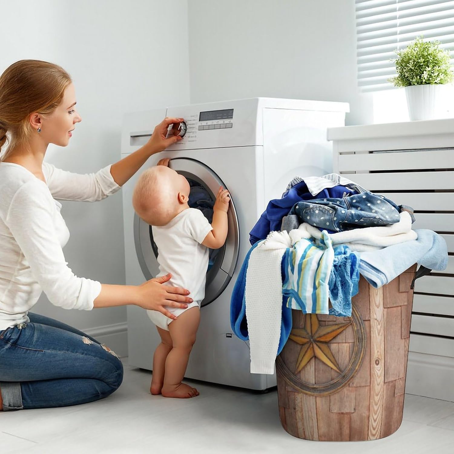 Collapsible laundry hamper - 17-inch Lightweight Organizer