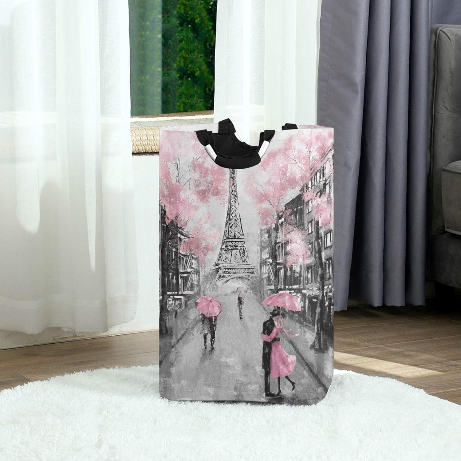 Stylish Eiffel Tower Laundry Hamper Basket