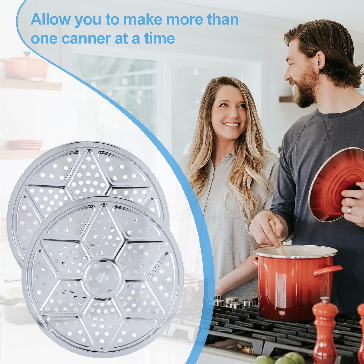 2Pcs Premium Stainless Steel Pressure Canner Rack