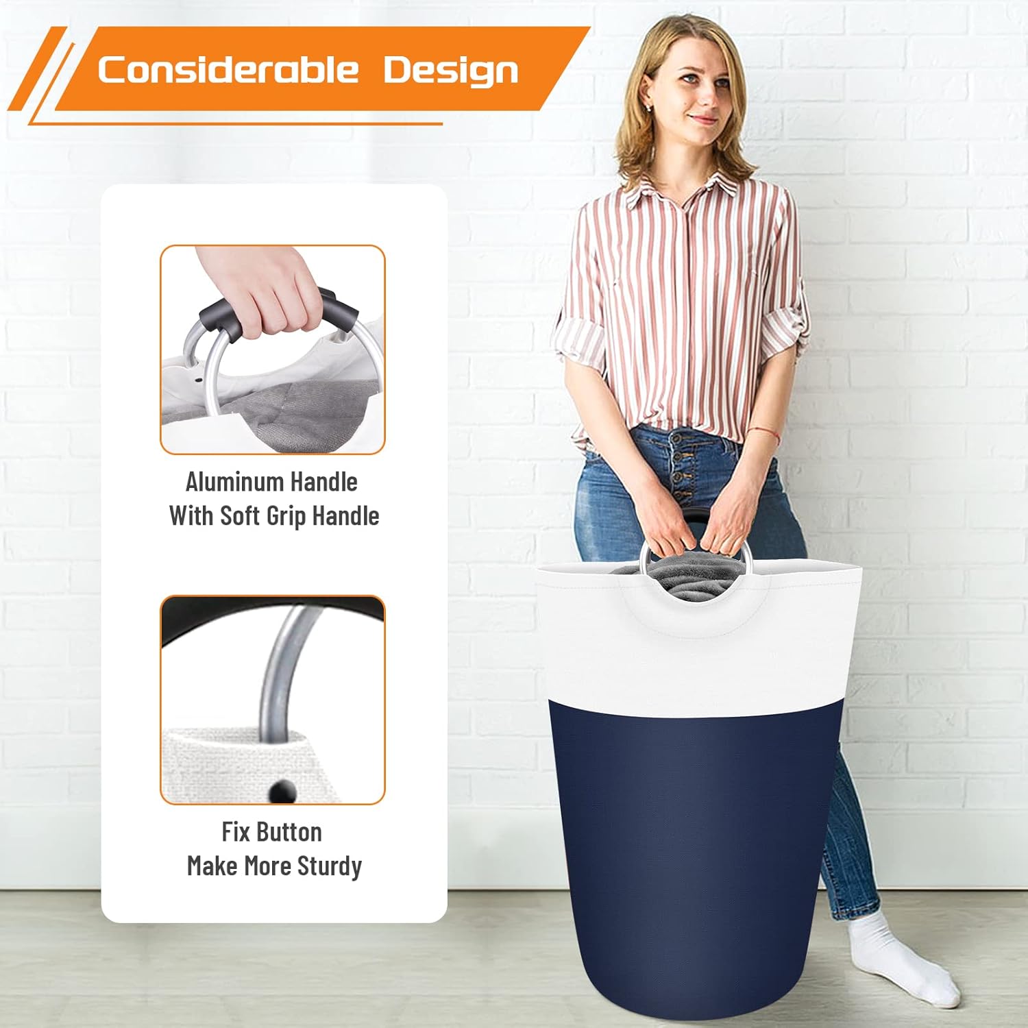 BlissTotes 115L Laundry Basket - Eco-Friendly Durable