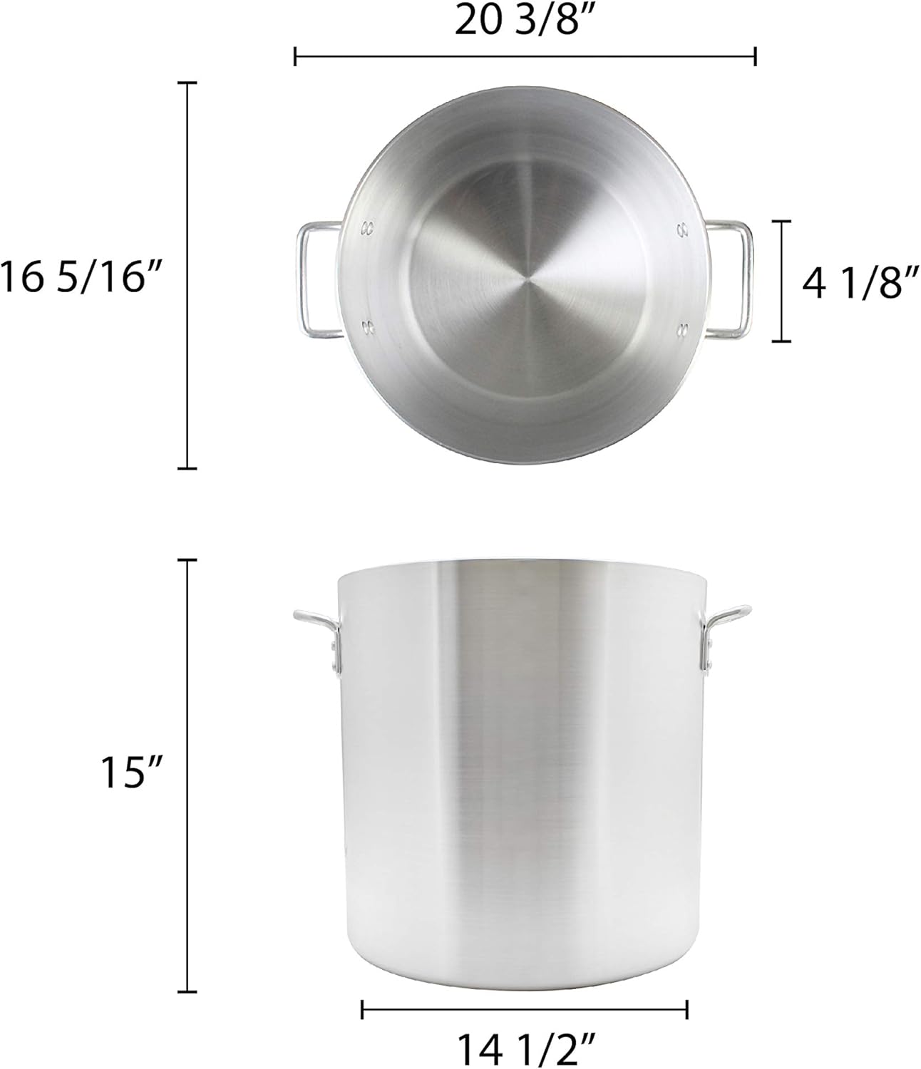 Sturdy 50 Quart Aluminum Stock Pot
