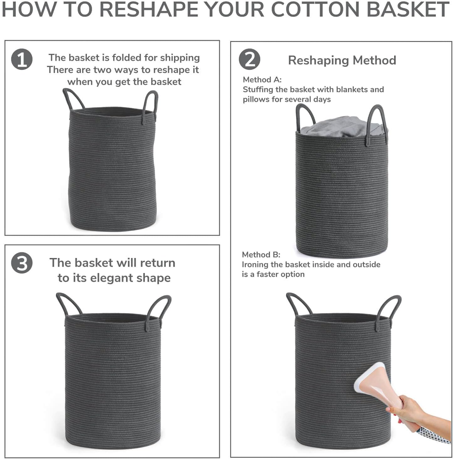 Organize Your Laundry with this Soft Durable nursery living room hamper