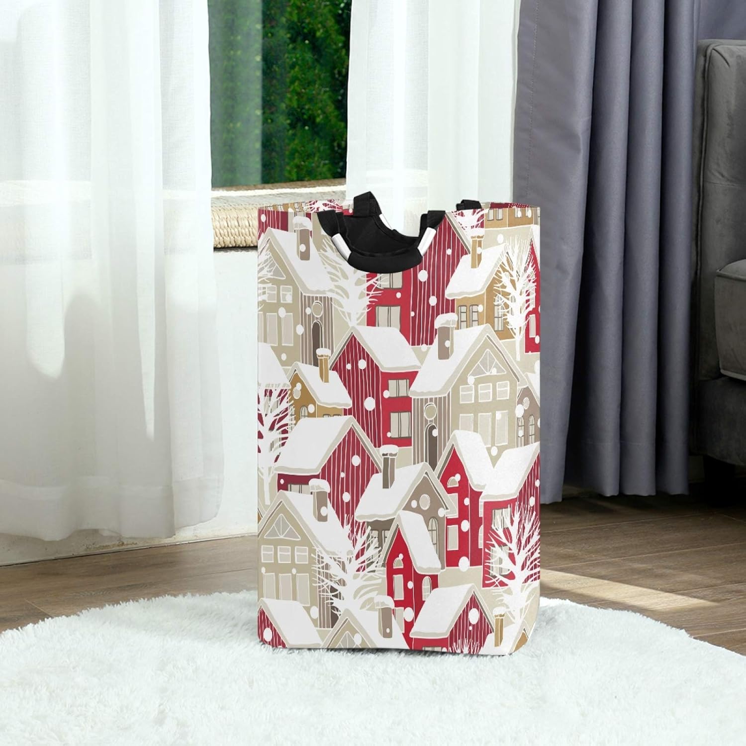Semi-Transparent Collapsible Latex Laundry Basket