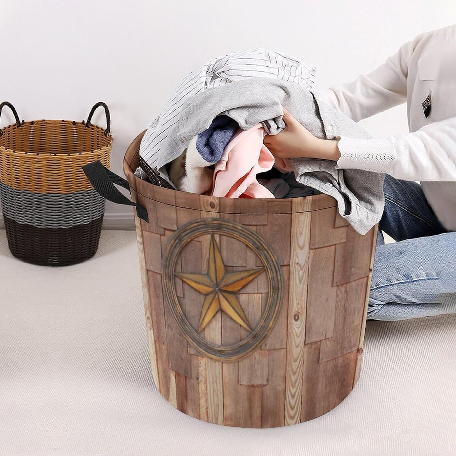 Collapsible laundry hamper - 17-inch Lightweight Organizer