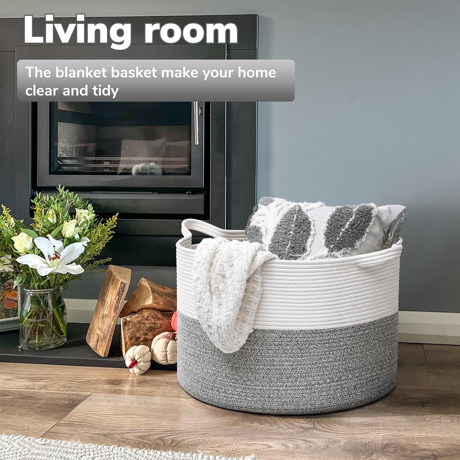 Goodpick Extra Large Storage Basket 83L for Clothes