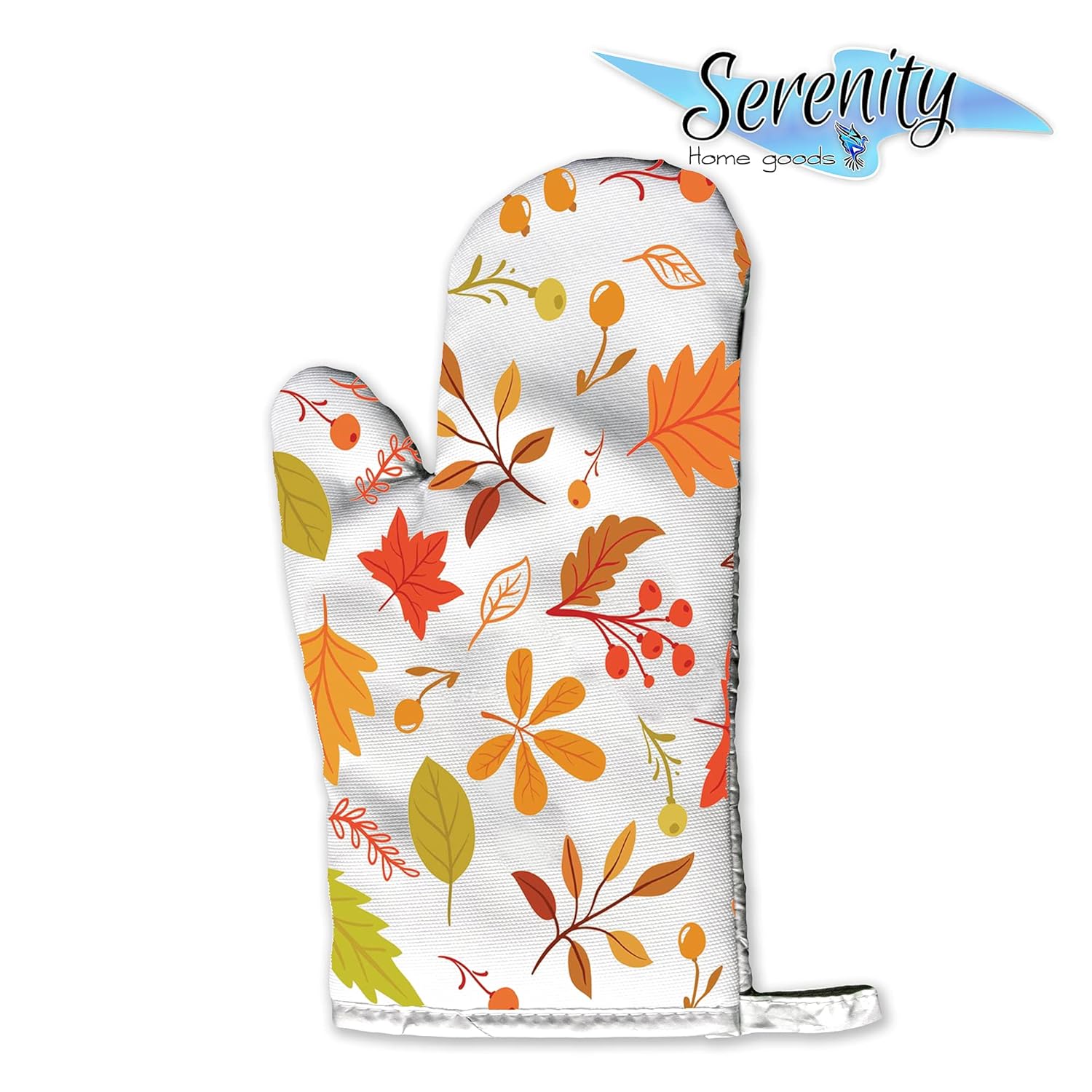 Handmade Decorative Potholder Oven Mitt Set for Autumn Halloween