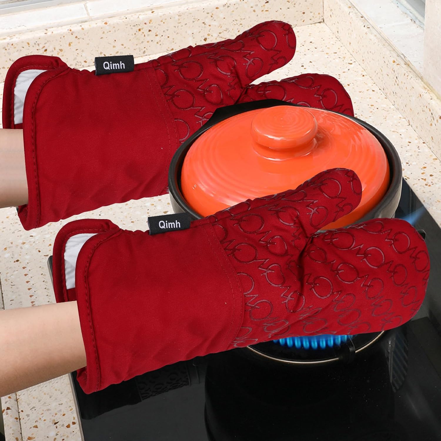 Double-Layer Oven Mitts for Baking Cookware Set
