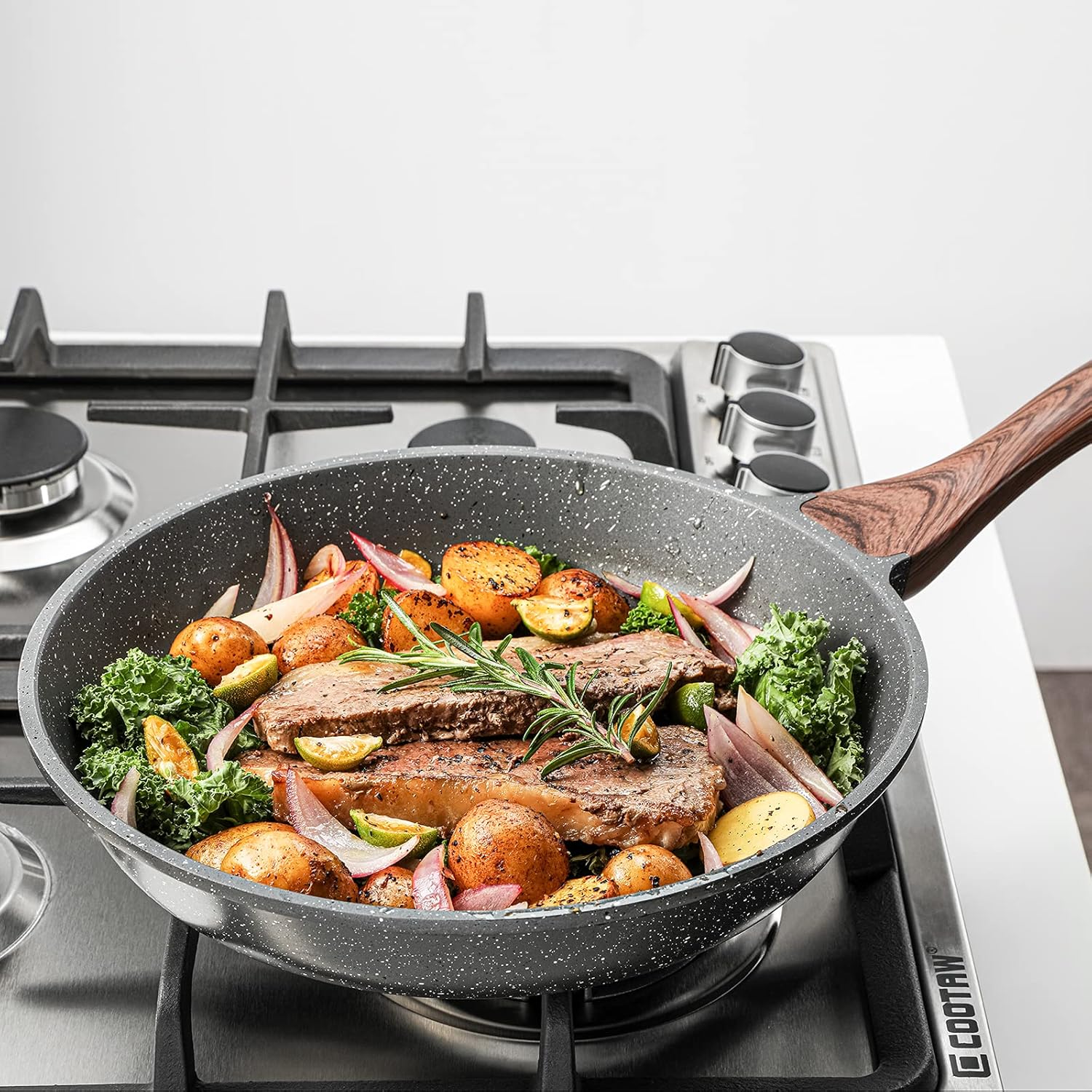 Safe Nonstick Granite Frying Pans Set