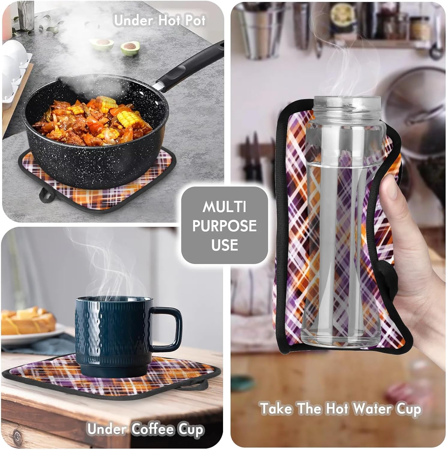 Halloween Lattice Halloween Oven Mitts Set of 2 Heat Resistant Kitchen Gloves