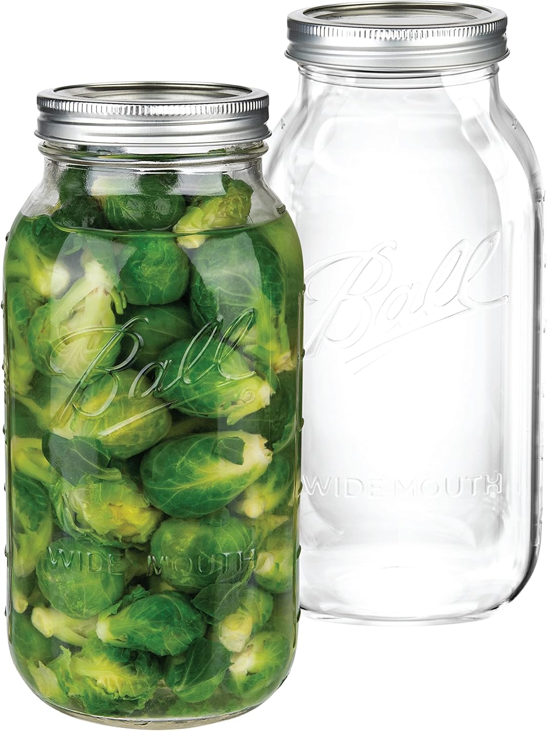 KITCHENTOOLZ Wide Mouth Mason Jars Set of 2