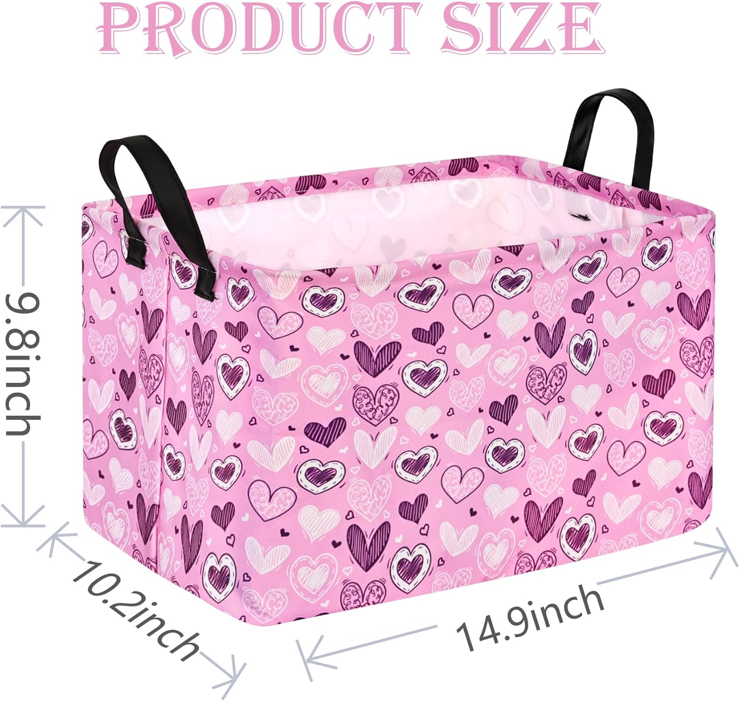 Valentine Pink Storage Basket for Kids Room
