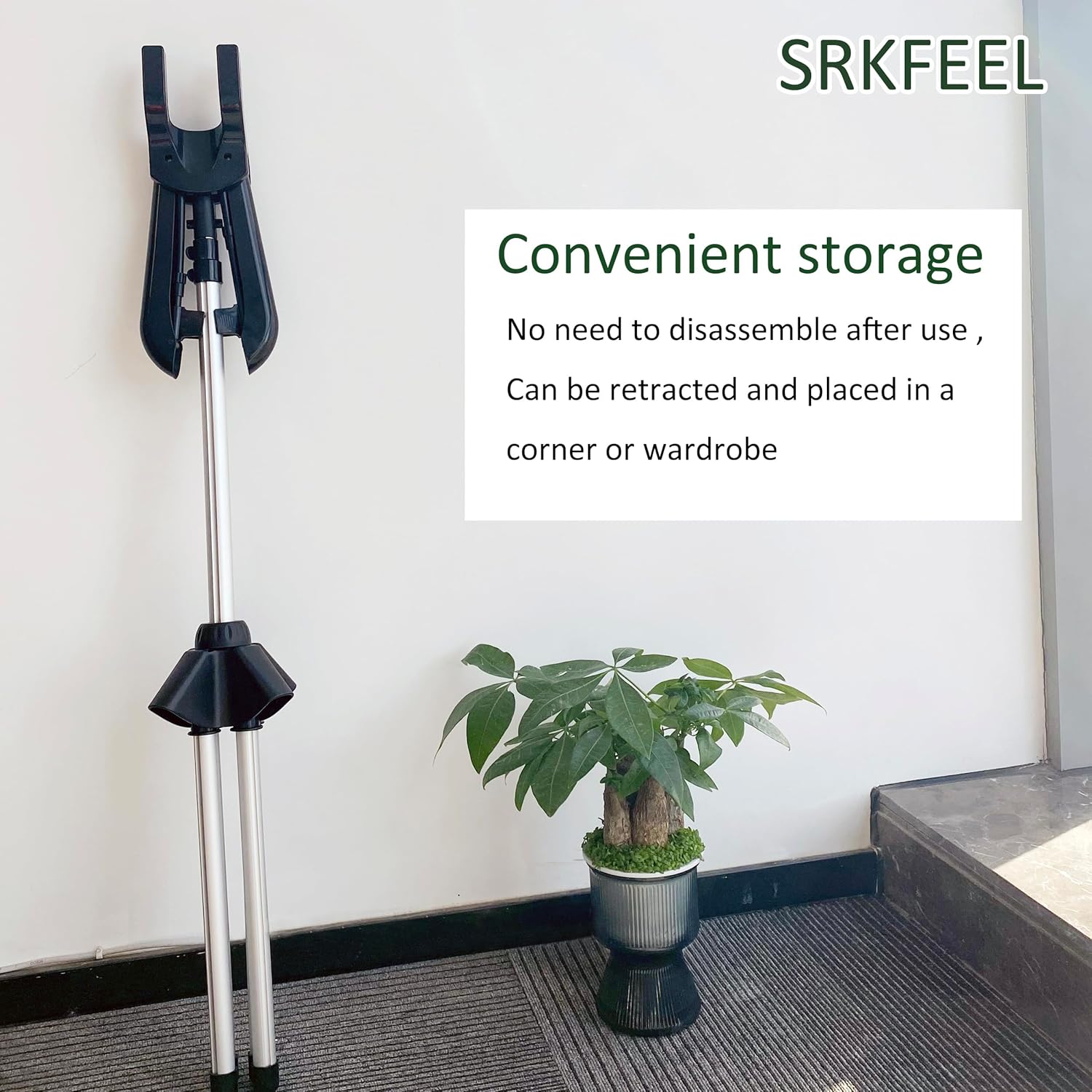 Generic Foldable Collapsible garment hanger bracket adjustable height made of durable materials