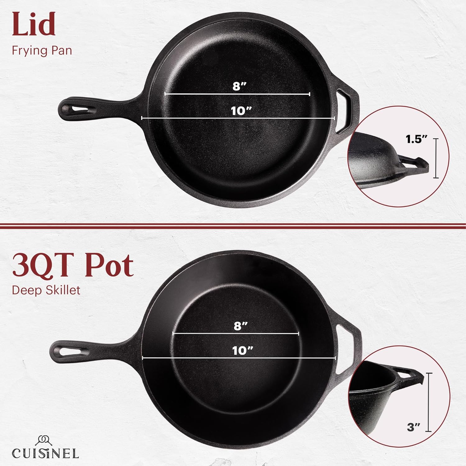 Cast Iron All-in-One Pan with Lid