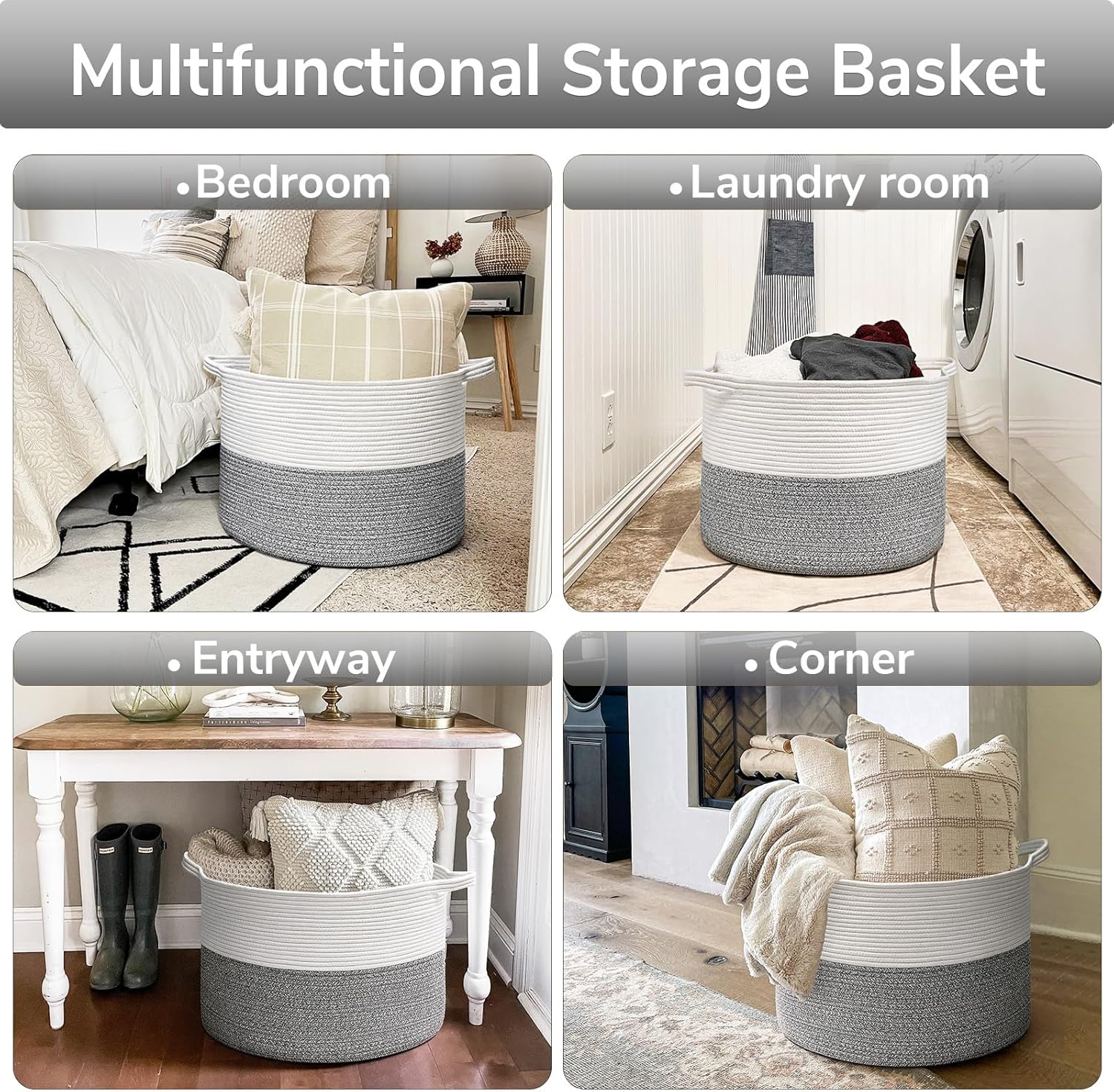 Goodpick Extra Large Storage Basket 83L for Clothes