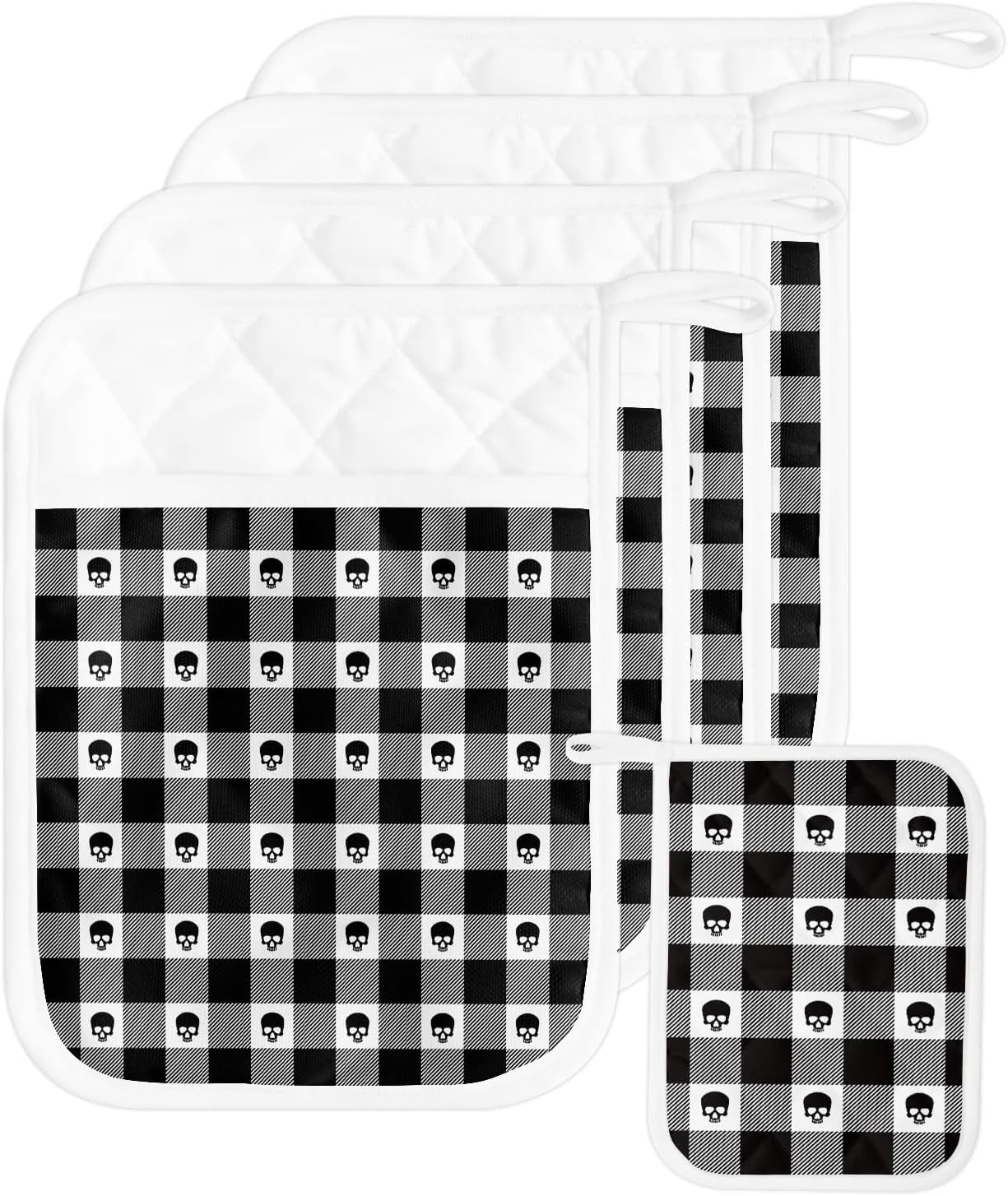 JasmineM Halloween Skull Potholders Set of 5