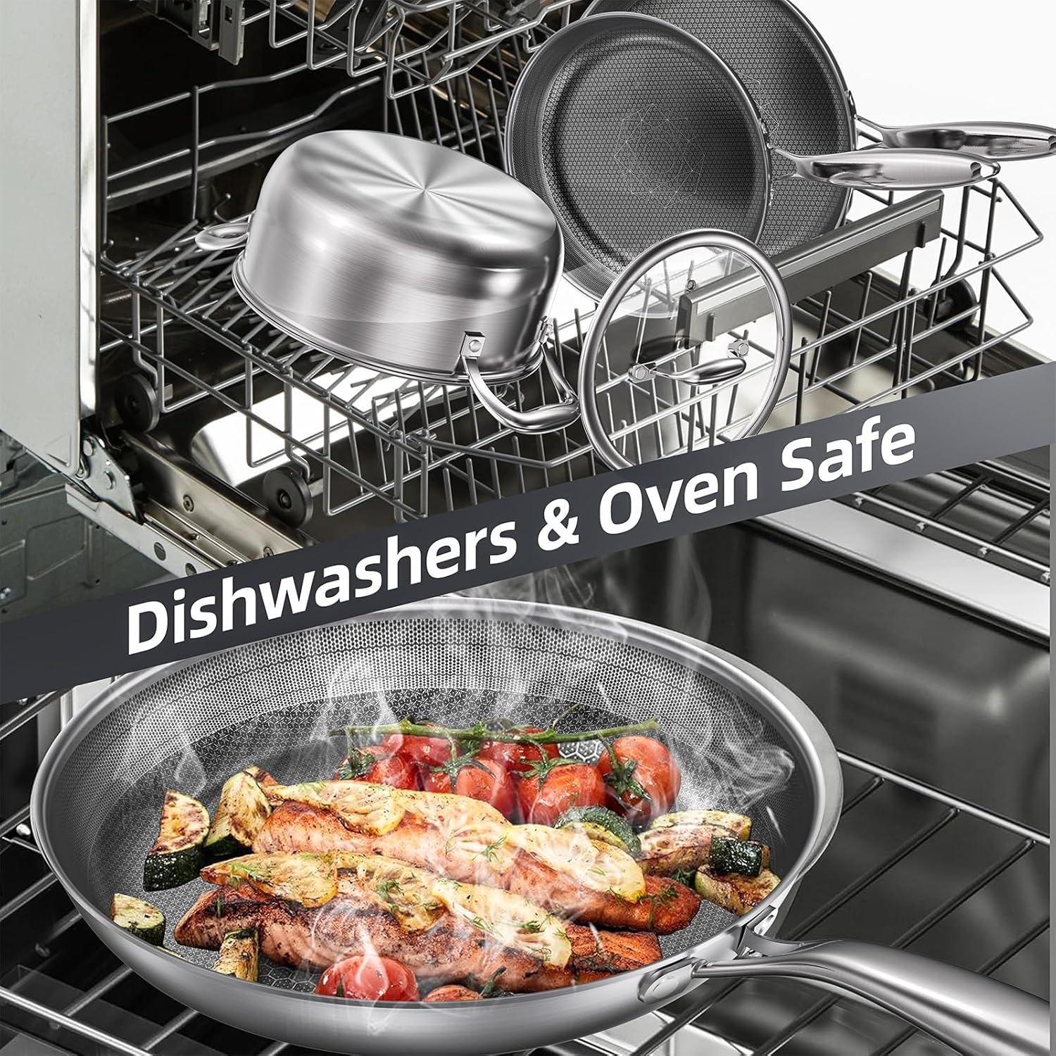 Stainless Steel Saucepan Nonstick with Ceramic Lid